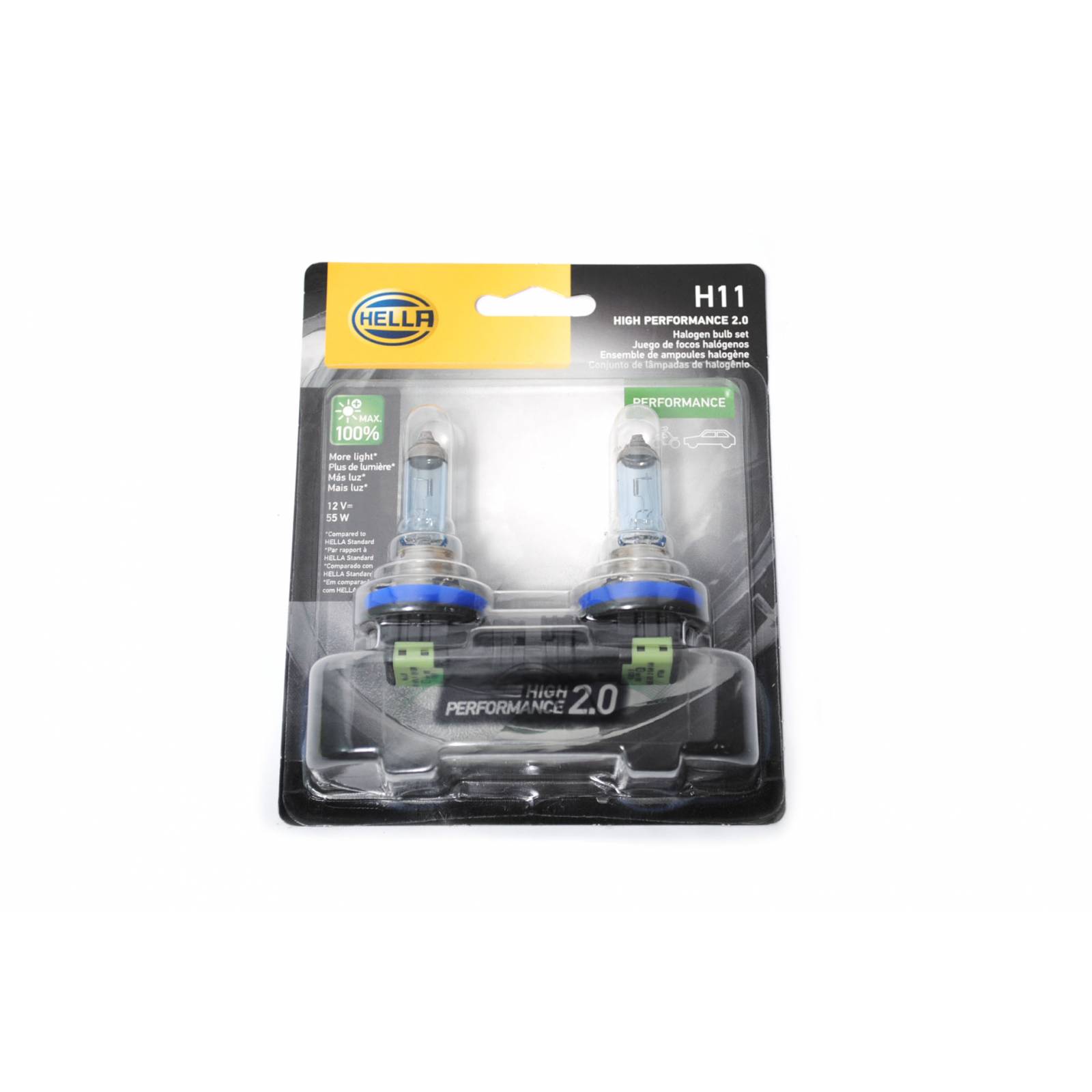 Foco H1 12v 55w P14.5s Hp2.0 2 Focos Hella