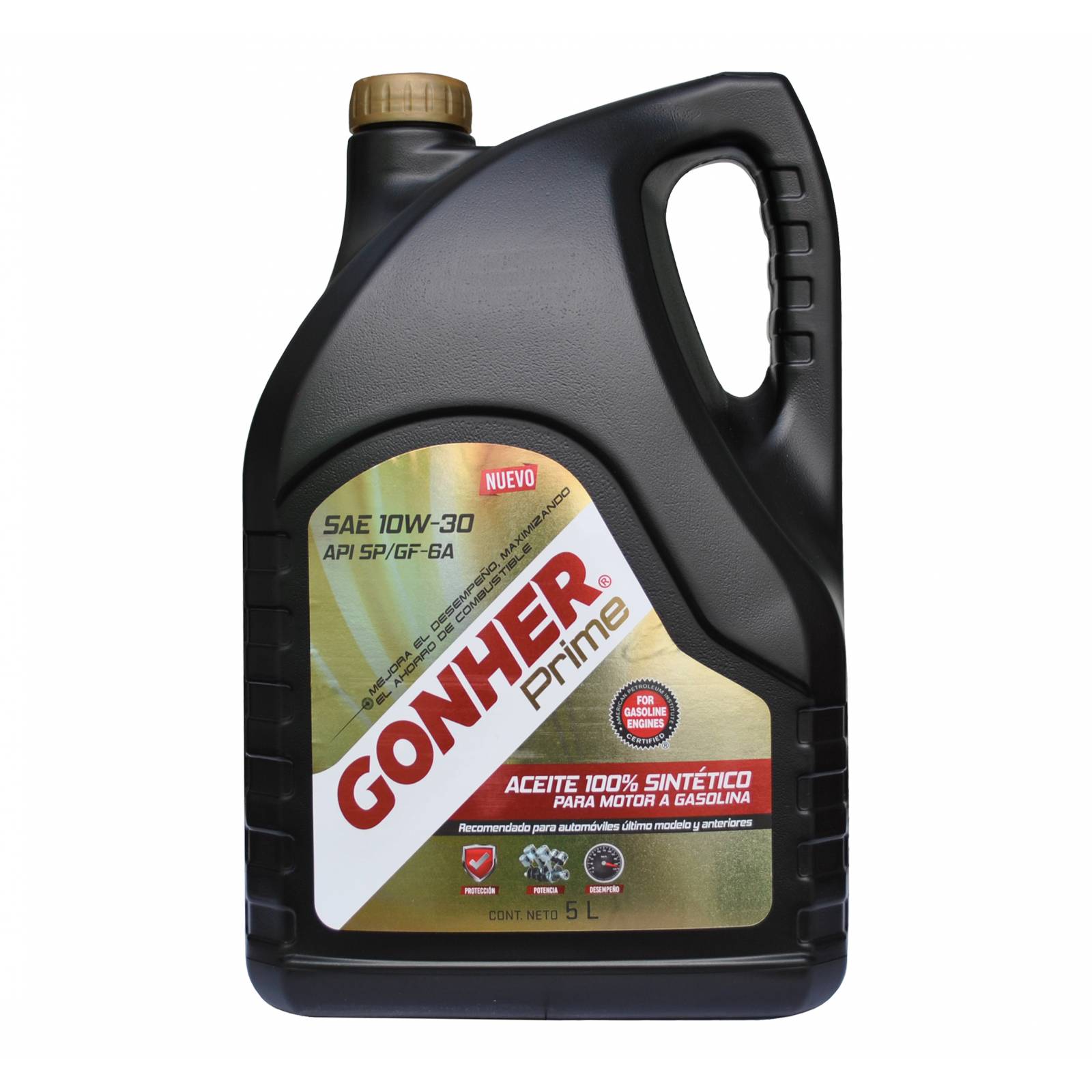 Gonher Aceite Motor 10W30 Sintético 1027418 Prime Gasolina 5 L