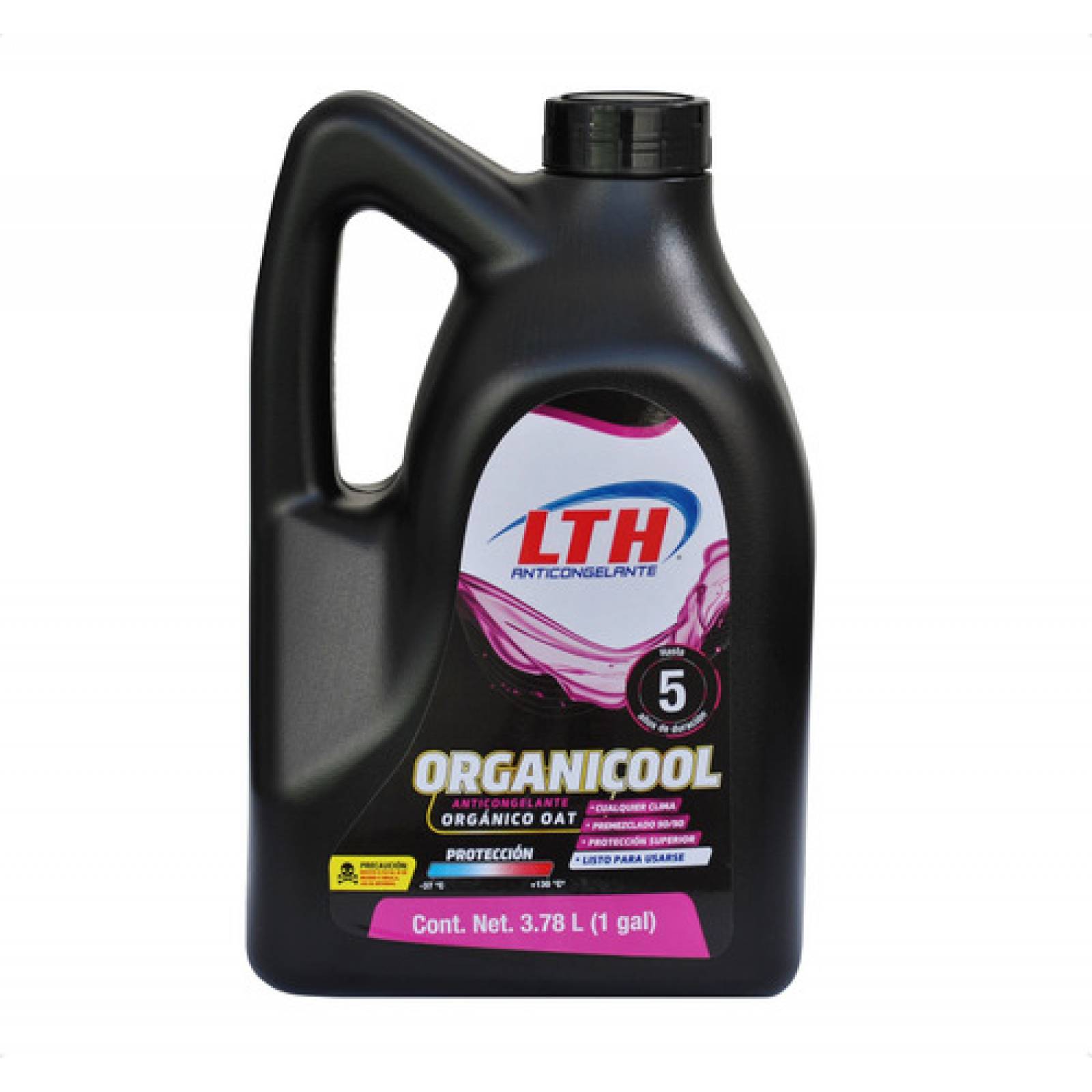 Anticongelante Rosa LTH Organicool 50 - 50 Listo para Usar, 3.78 L
