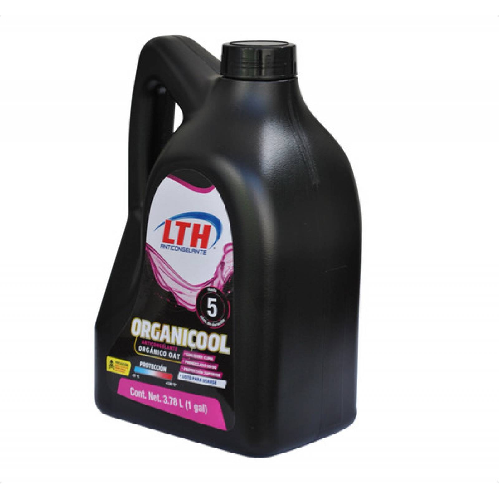 Anticongelante Rosa LTH Organicool 50 - 50 Listo para Usar, 3.78 L