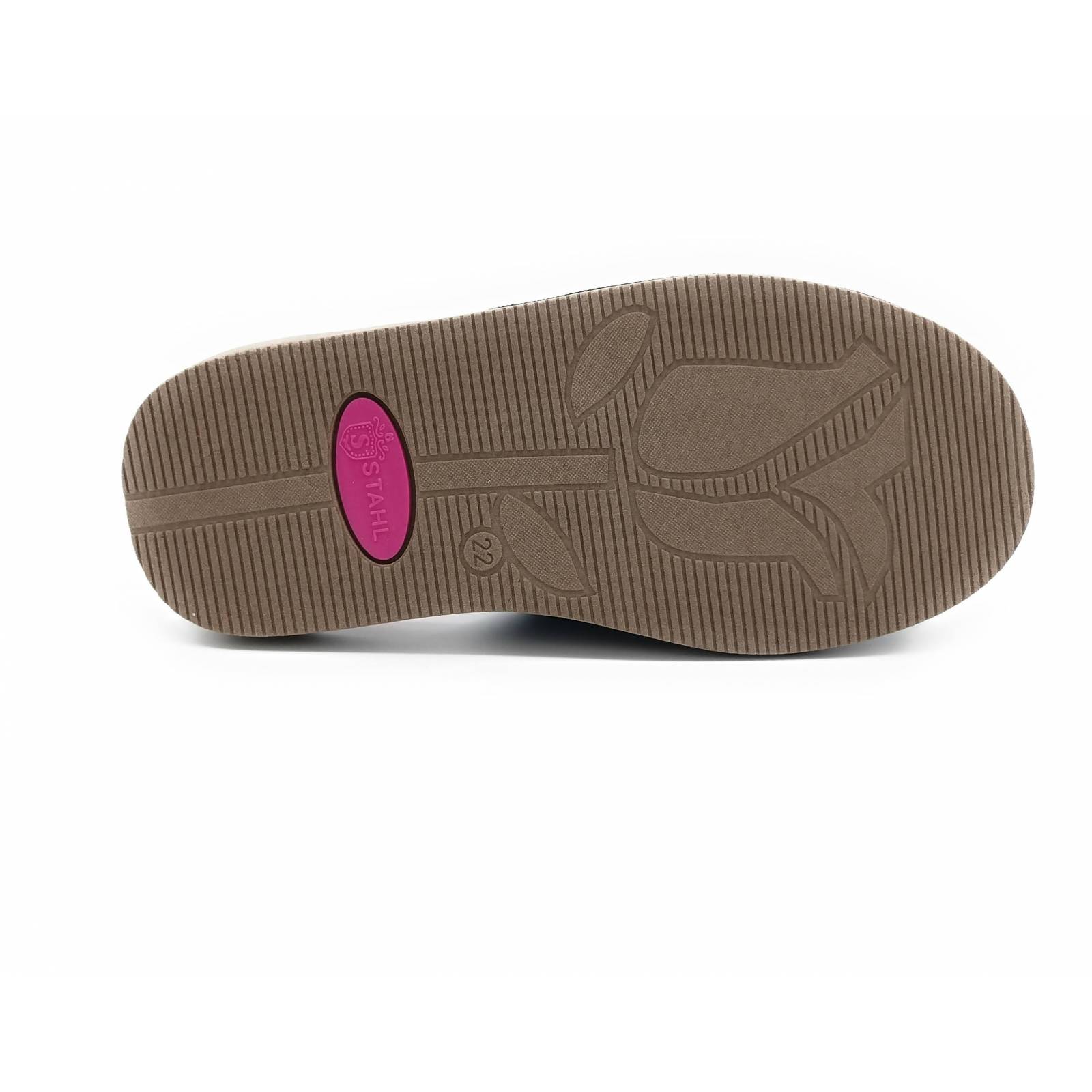 Pantufla de descanso en piel para mujer 3807