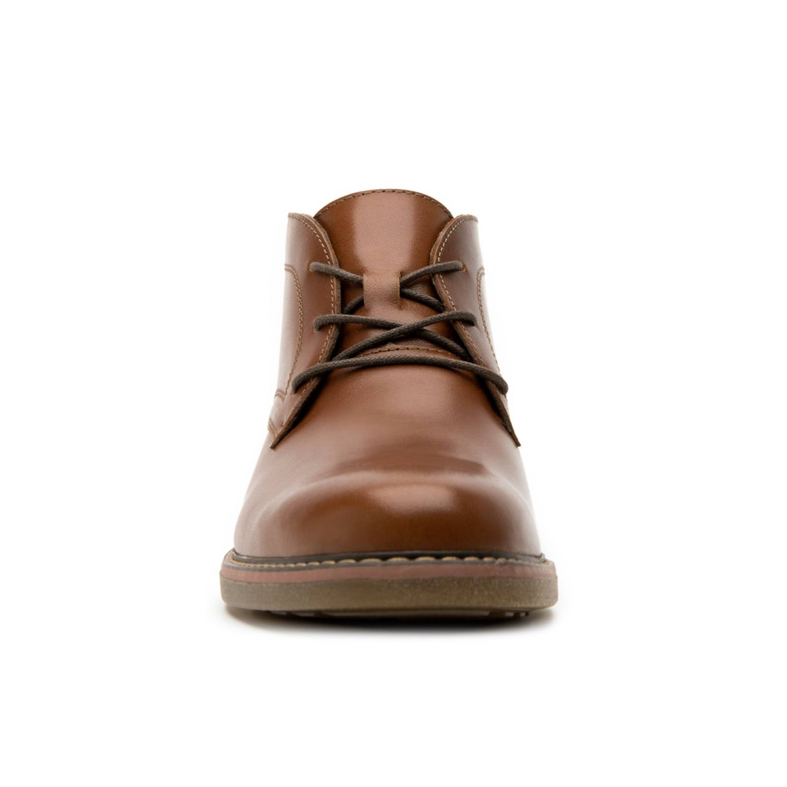 Botín Piel Con Agujetas Flexi Para Hombre 404606