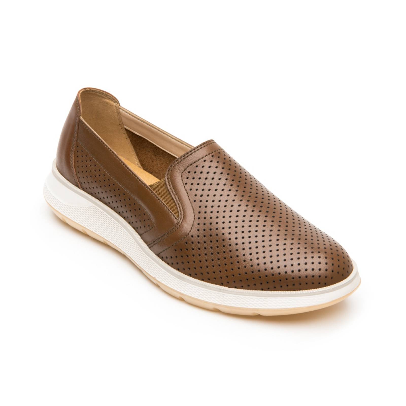 Zapato Slip On Flexi Para Mujer Con Piel 119302