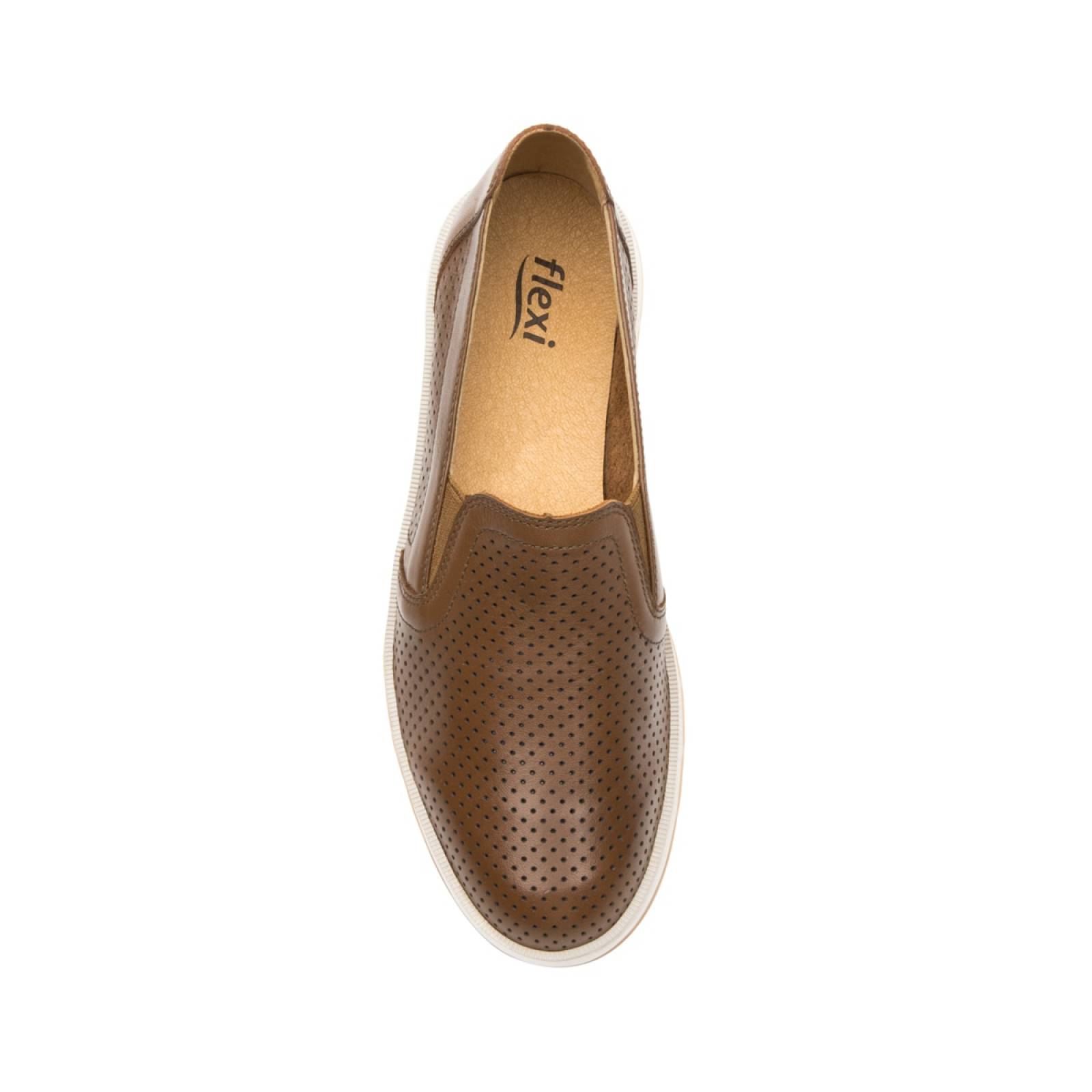 Zapato Slip On Flexi Para Mujer Con Piel 119302