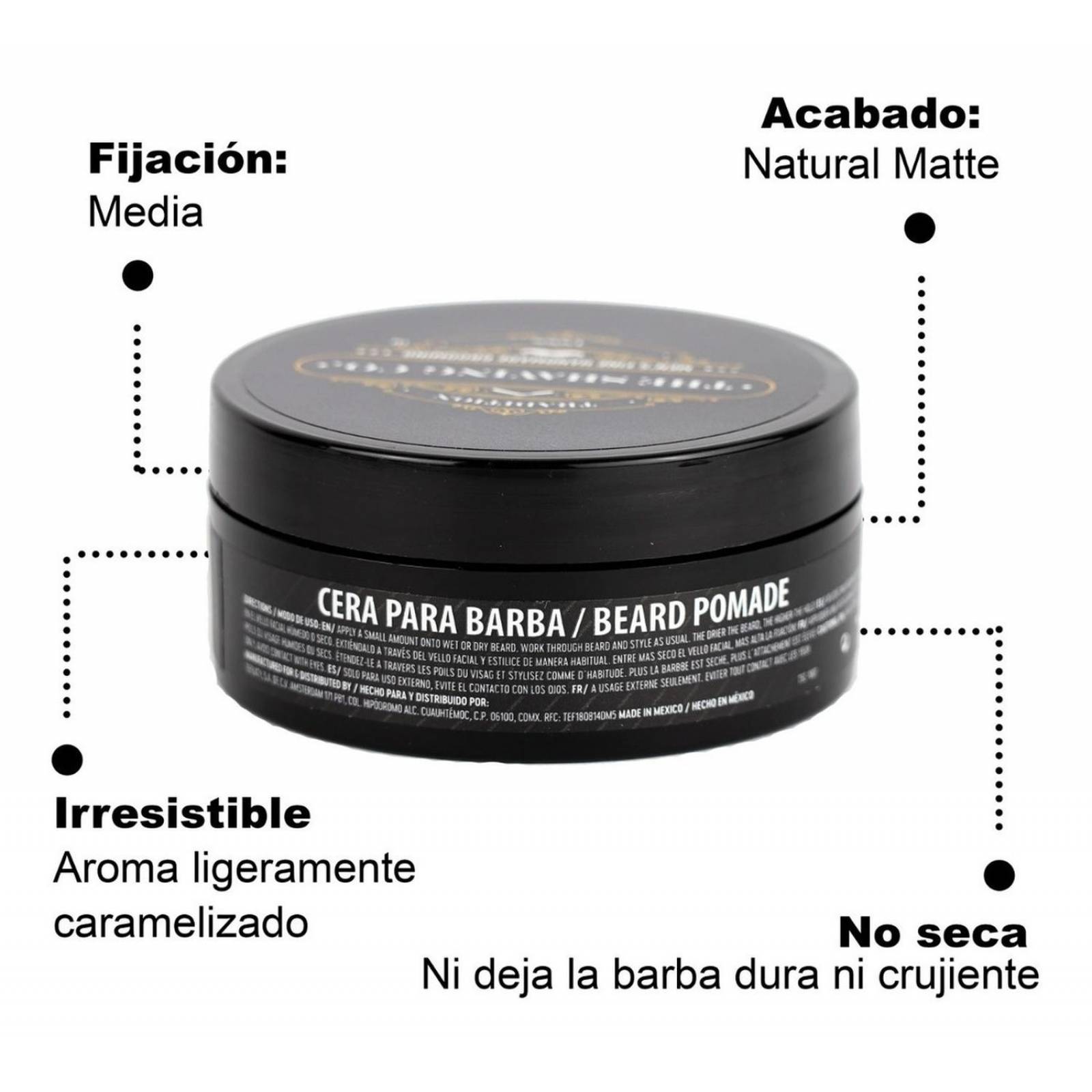 Kit X2 Cera Para Barba The Shaving Co Fijación Media Natural 