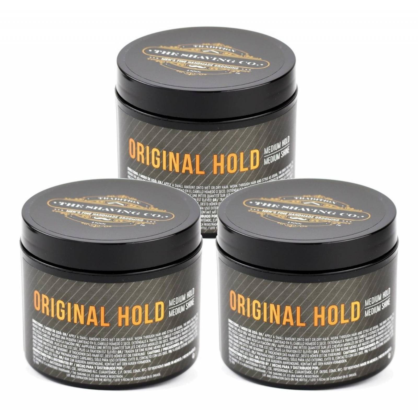 Kit X3 Pomada Cabello The Shaving Co Original Fijación Media 