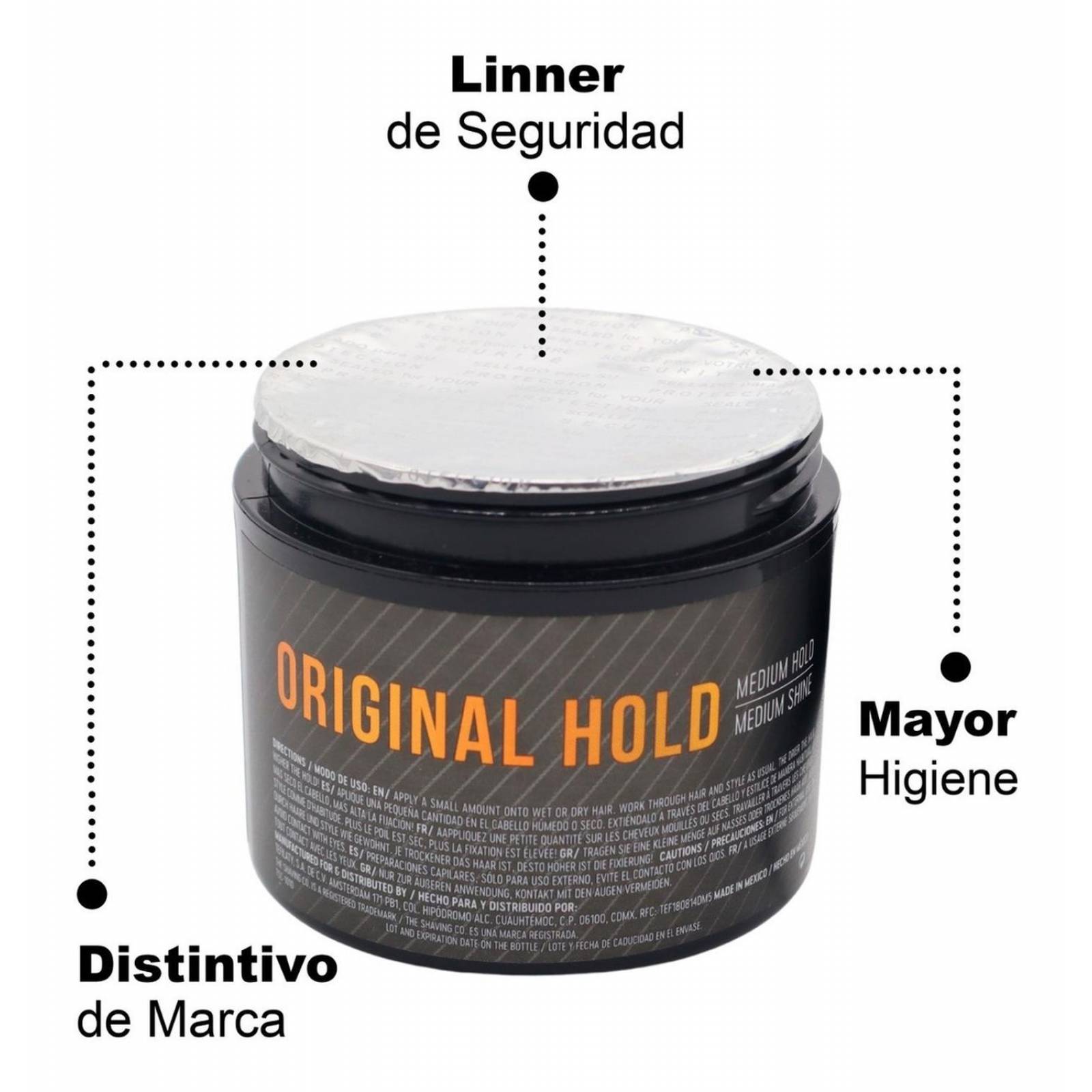 Kit X3 Pomada Cabello The Shaving Co Original Fijación Media 