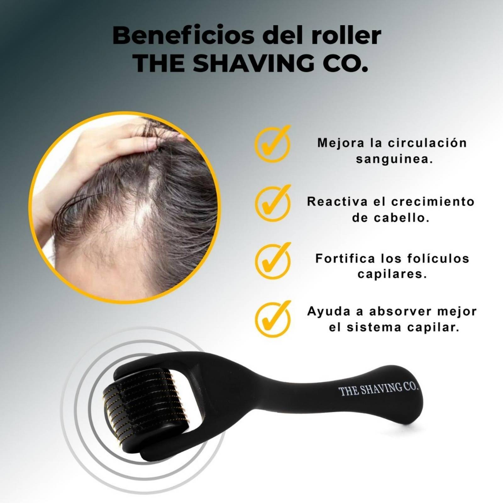 Kit Shampoo Noxidil + Roller Cabello The Shaving Co. 