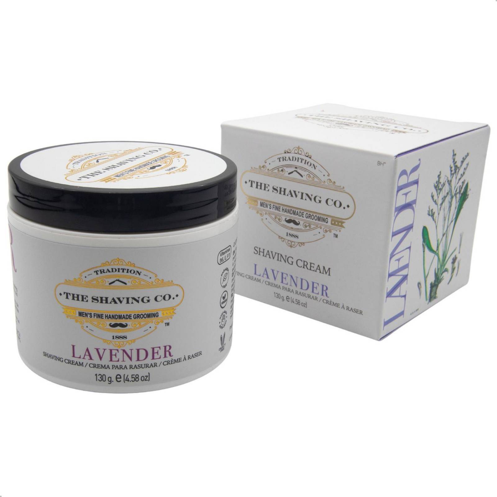 The Shaving Co Kit Rastrillo Negro Crema De Afeitar Lavanda