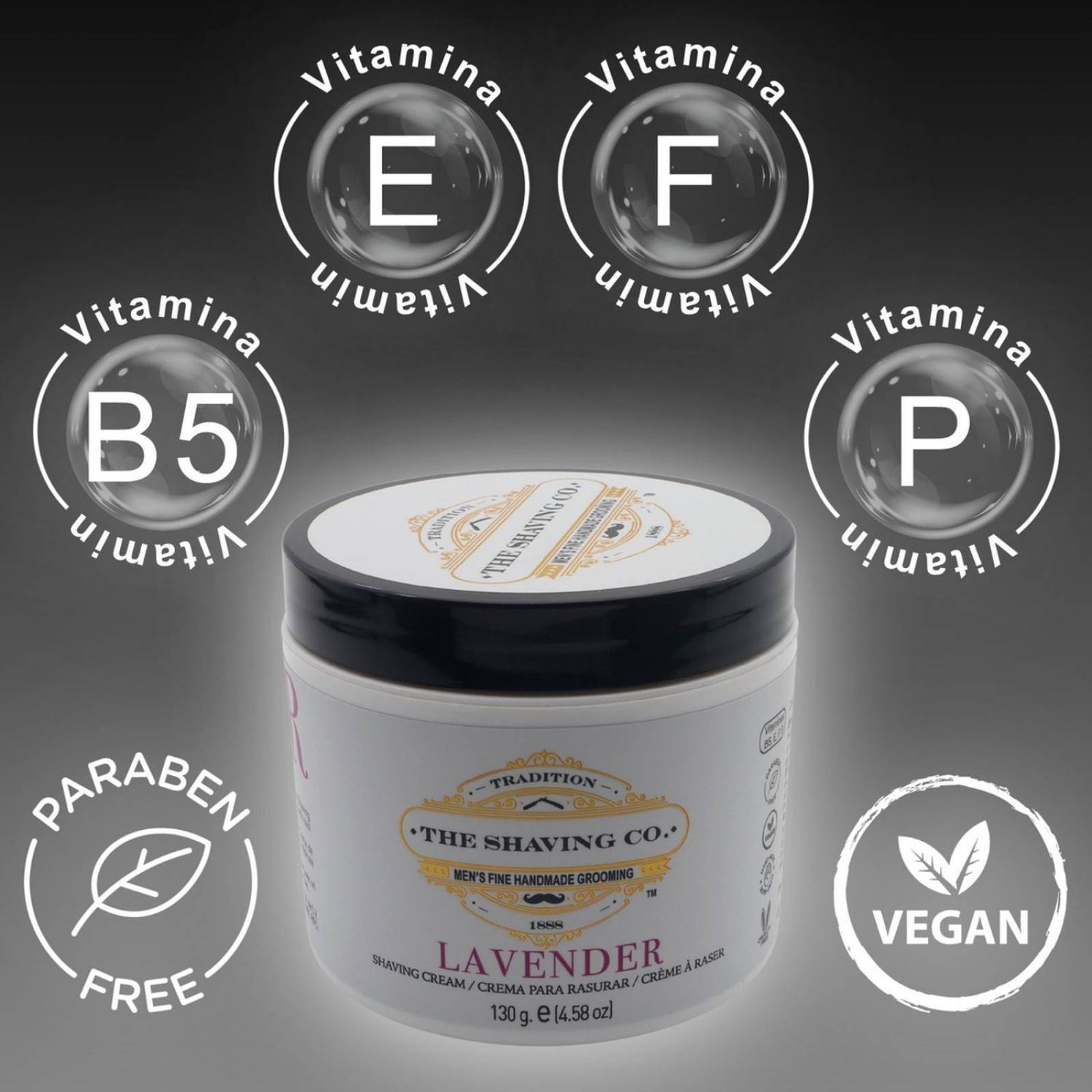 The Shaving Co Kit Rastrillo Negro Crema De Afeitar Lavanda