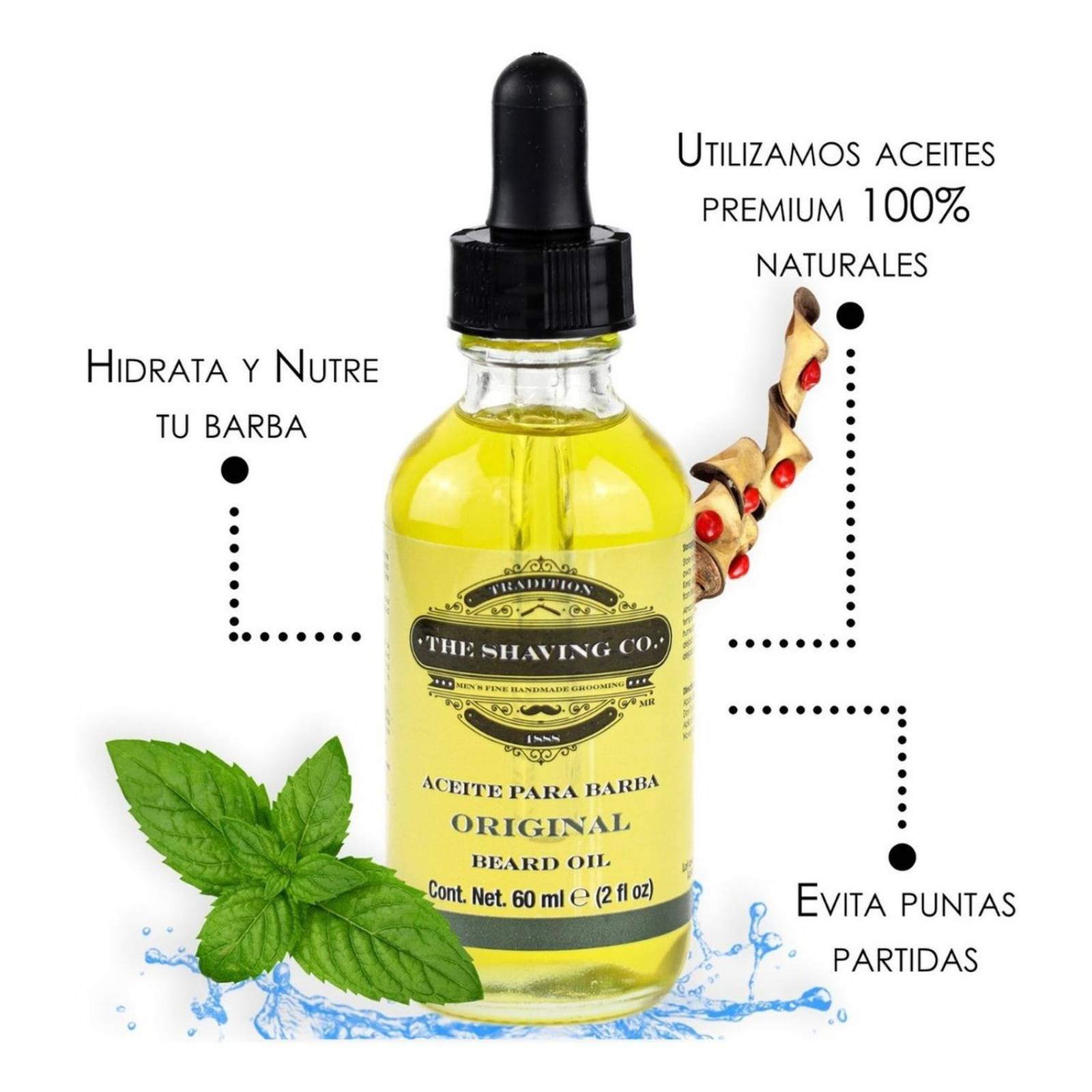 Kit The Shaving Co Aceite Pre-afeitado Aceite Barba Original 