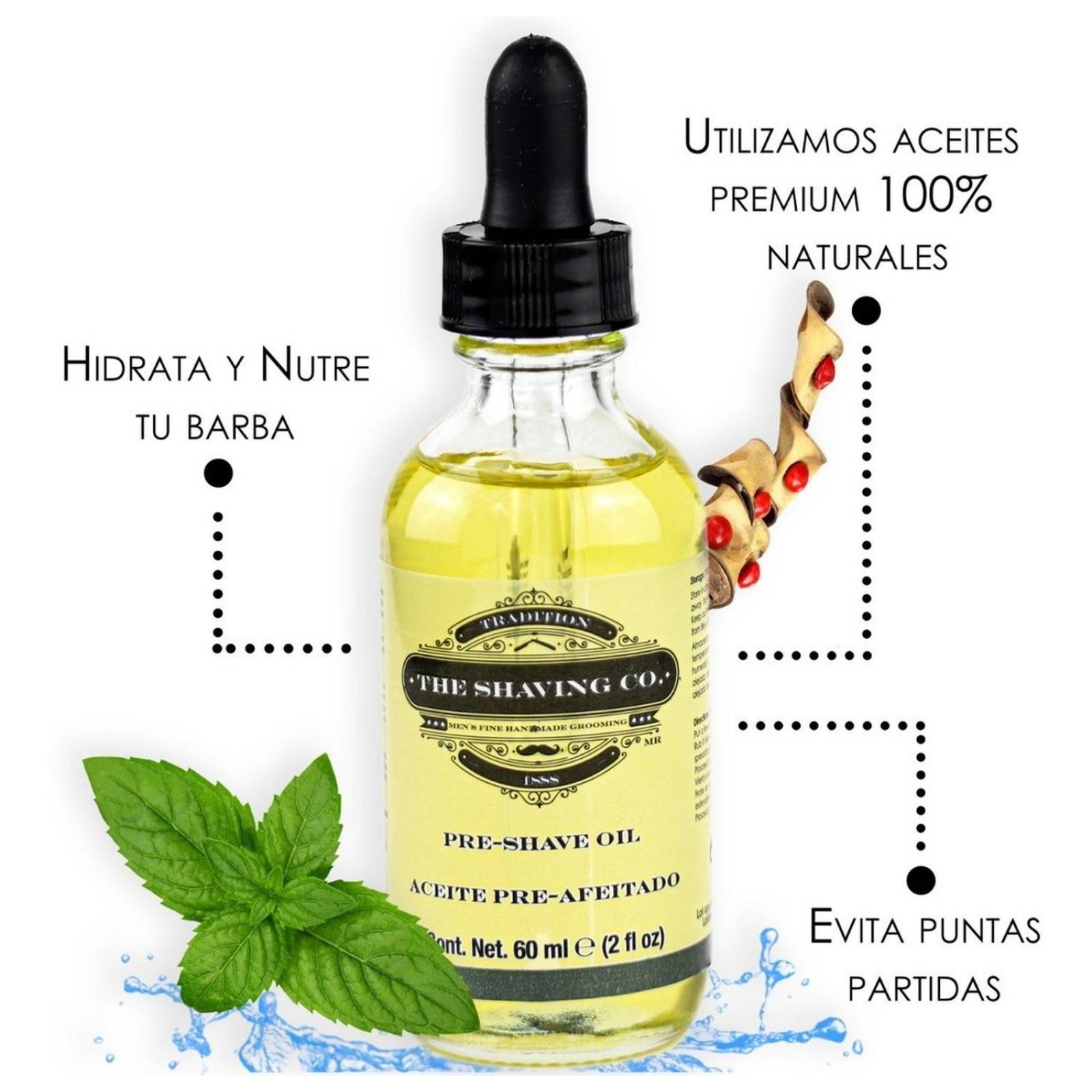 Kit The Shaving Co Aceite Pre-afeitado Aceite Barba Original 