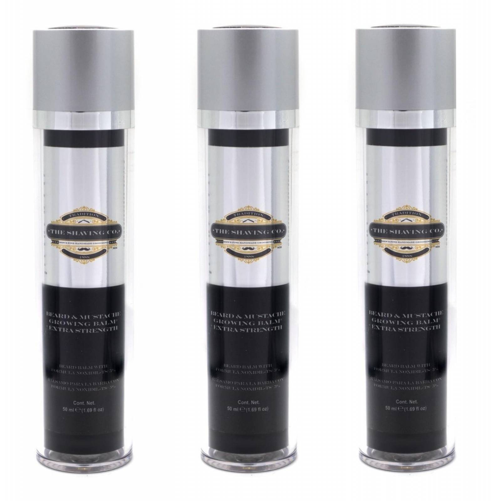 3 Bálsamos De Crecimiento Estimulador Barba The Shaving Co. 