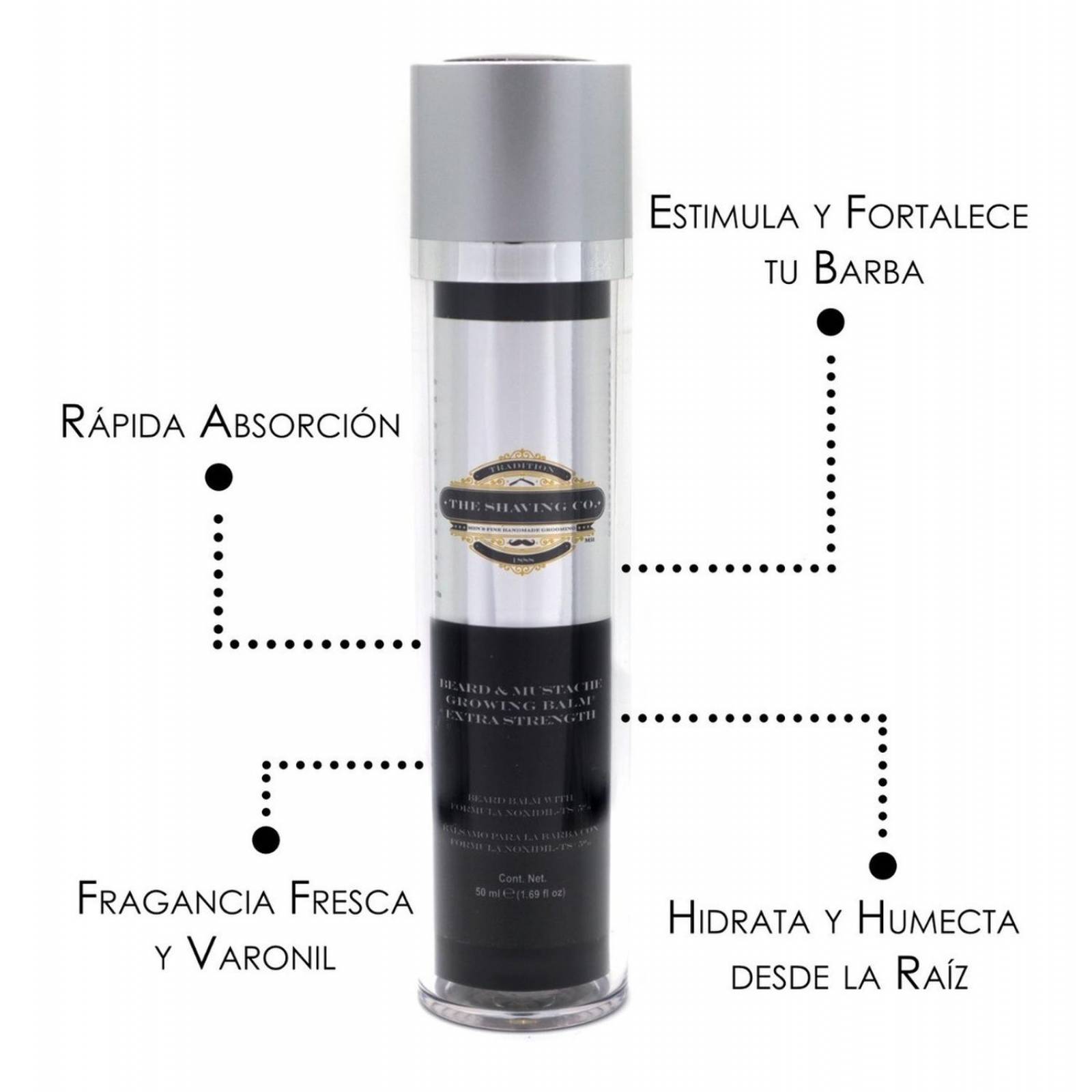 3 Bálsamos De Crecimiento Estimulador Barba The Shaving Co. 