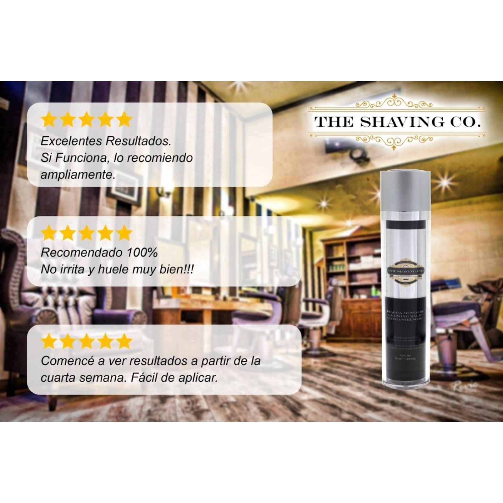 3 Bálsamos De Crecimiento Estimulador Barba The Shaving Co. 