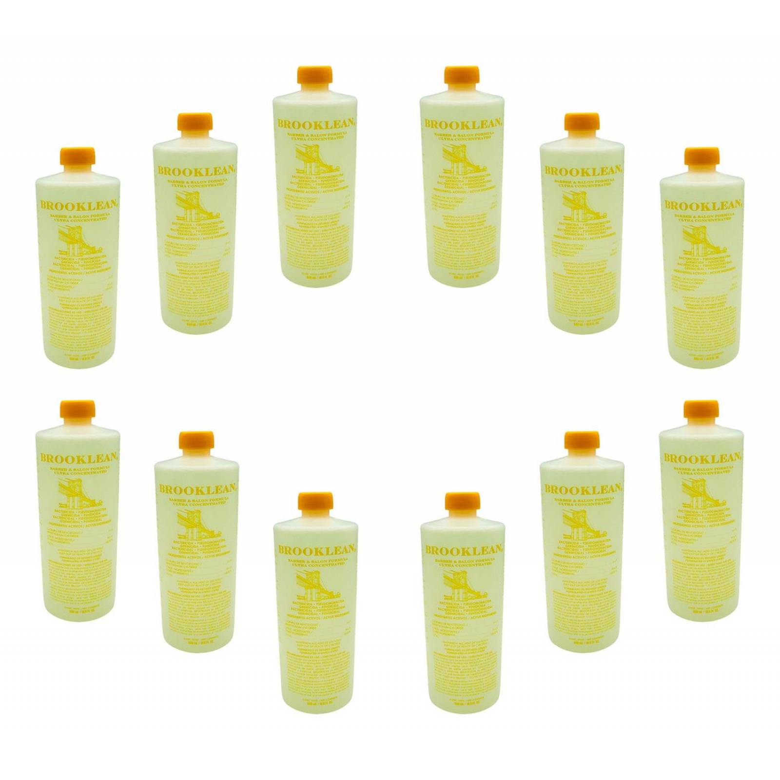 Brooklean 12 Pzas. Desinfectante Barbicida Concentrado 500ml 