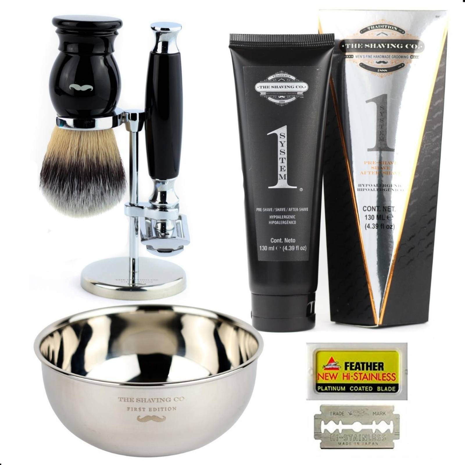 Kit De Rasurado Completo The Shaving Co. Black 