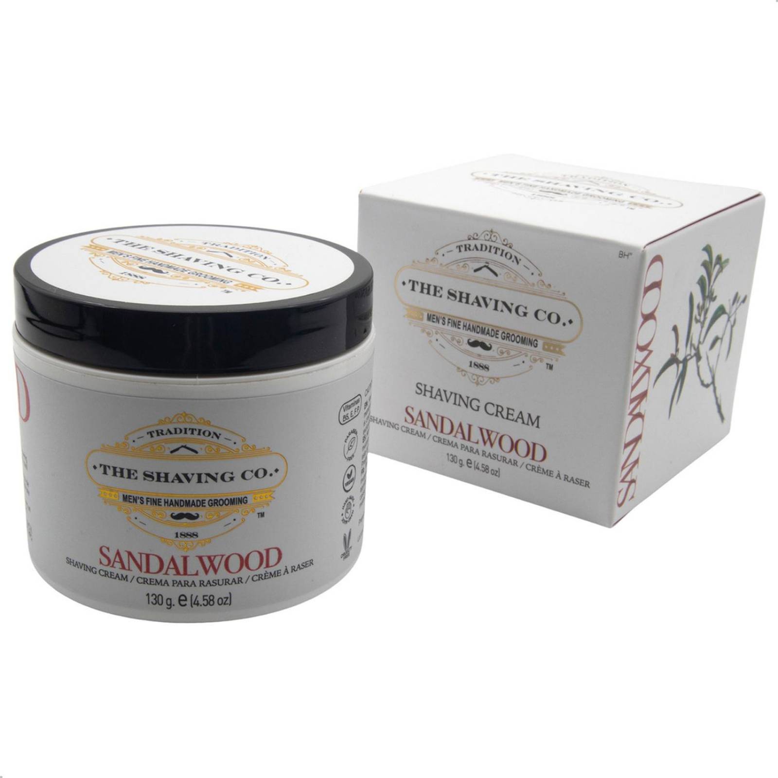 The Shaving Co Kit Crema De Afeitar Sandalo Rastrillo Negro 