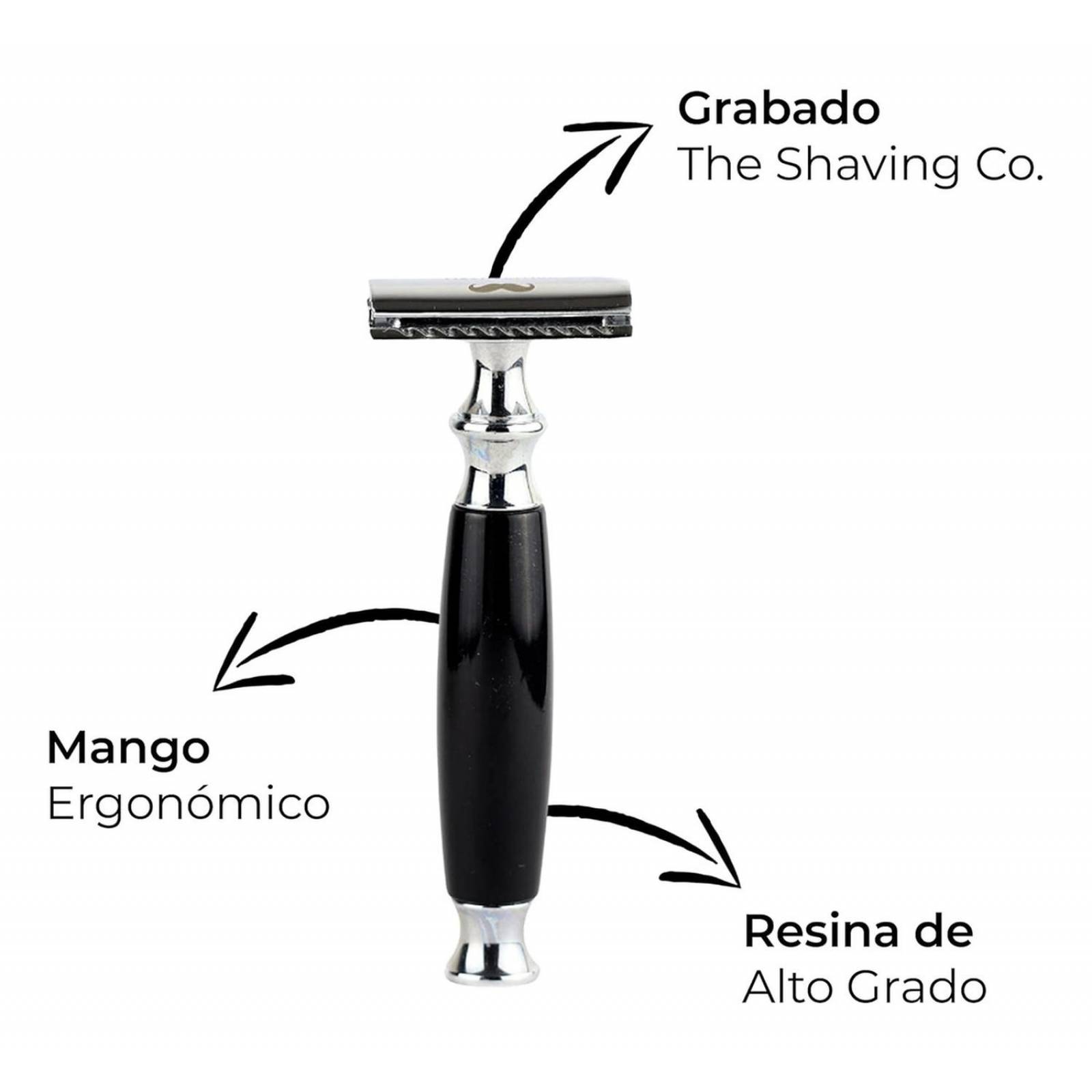 The Shaving Co Kit Crema De Afeitar Sandalo Rastrillo Negro 