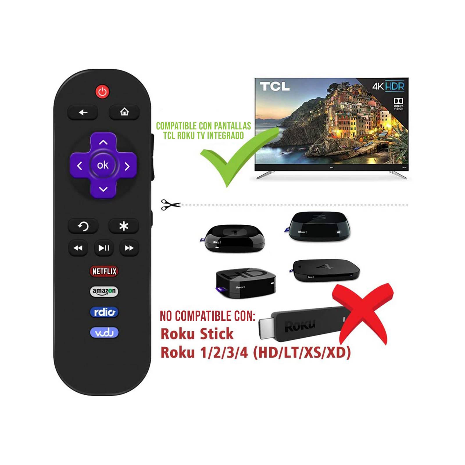 Control remoto Roku TCL RC280