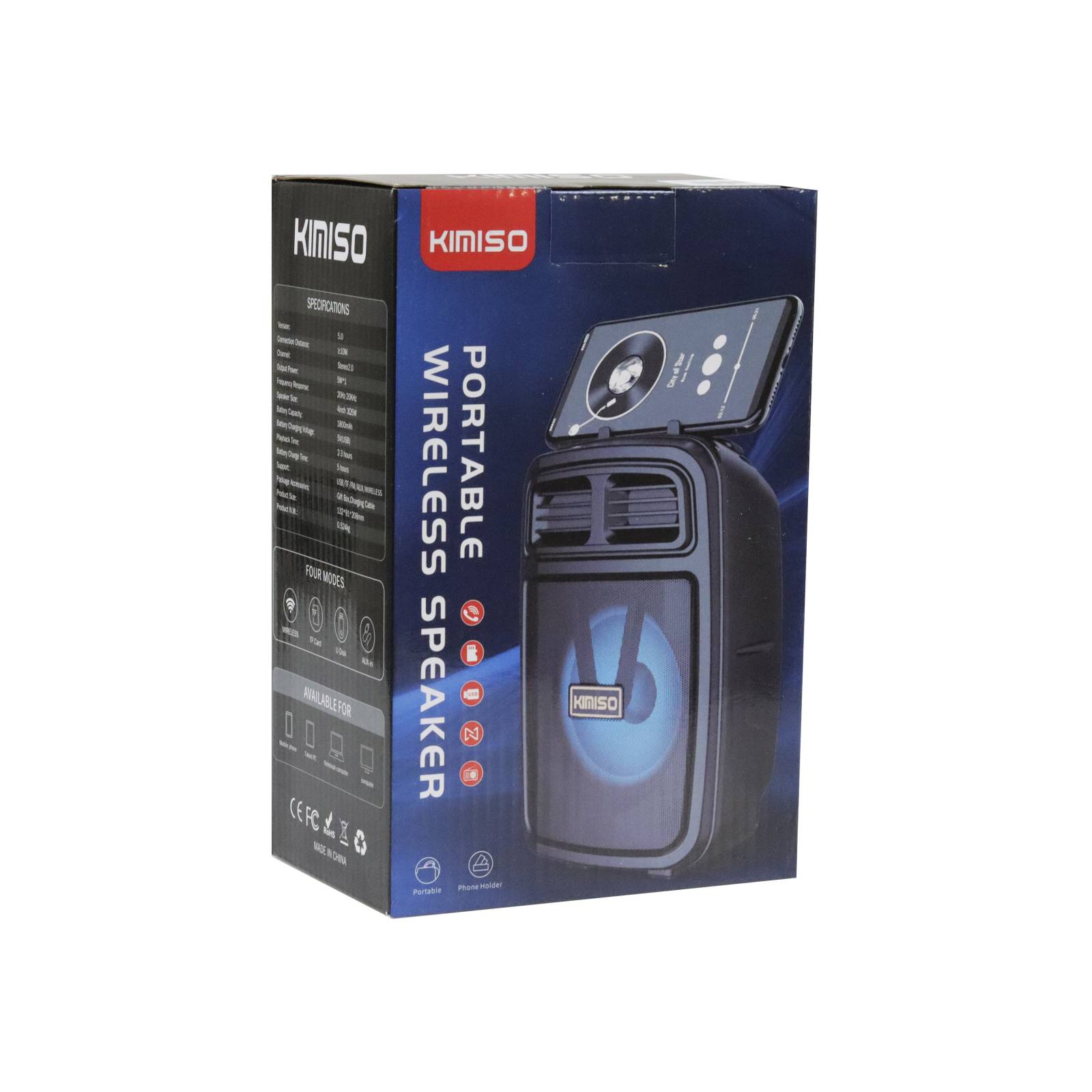 Bocina 4 pulgadas Portatil Bluetooth Soporte celular Usb Radio