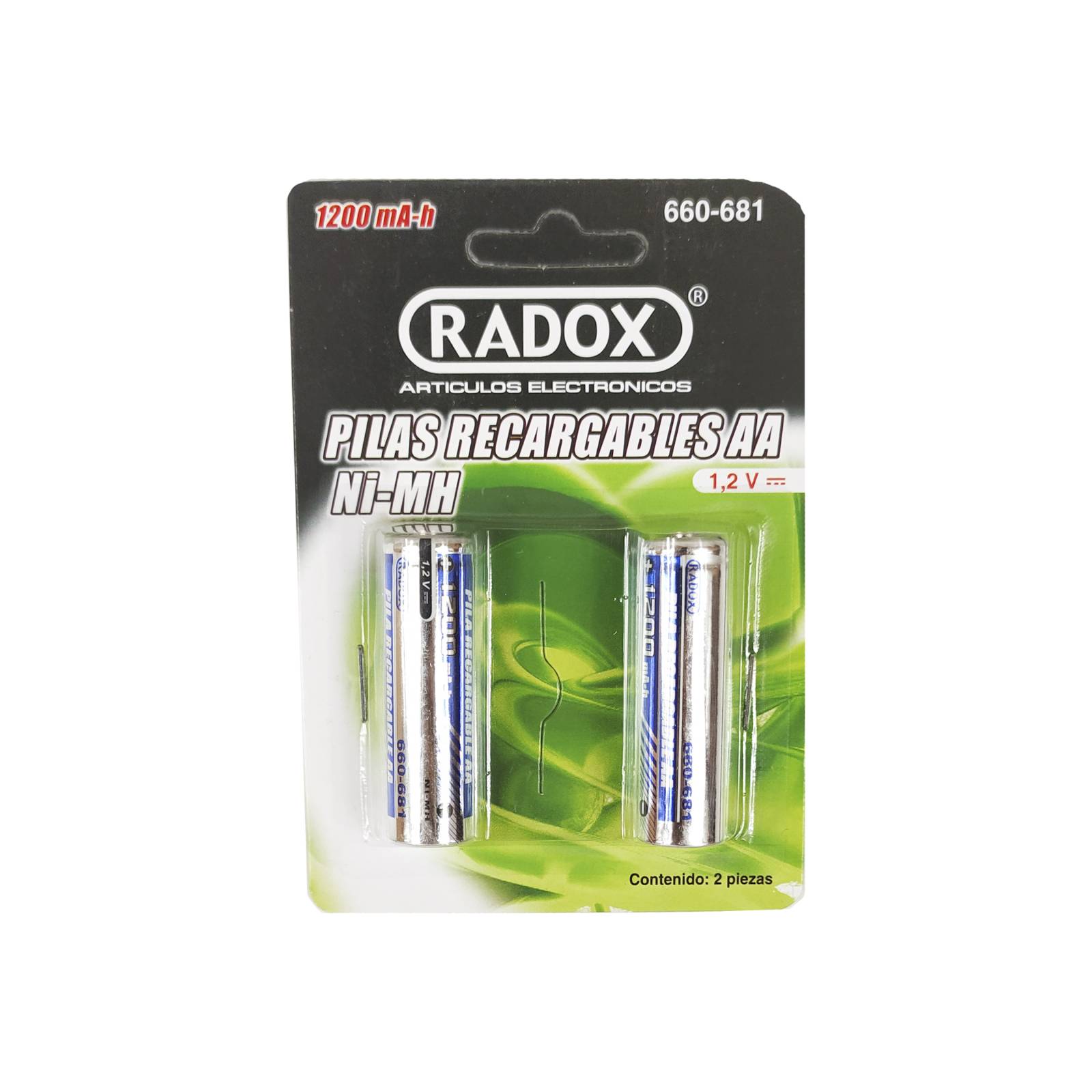 Baterias Aa Recargables 1200mah Paquete De 2