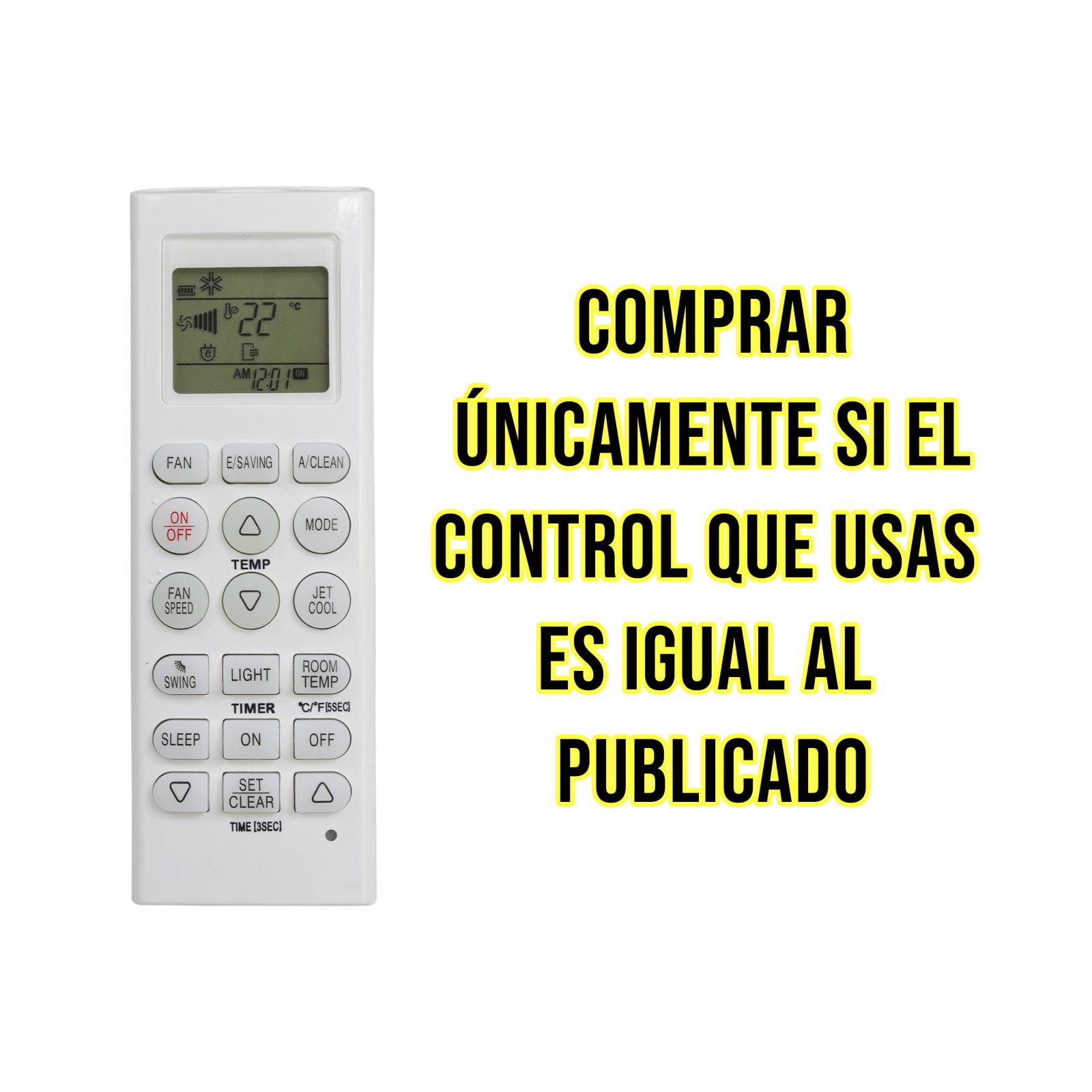 Control Remoto LG Mini Split Aire Acondicionado Akb73456109