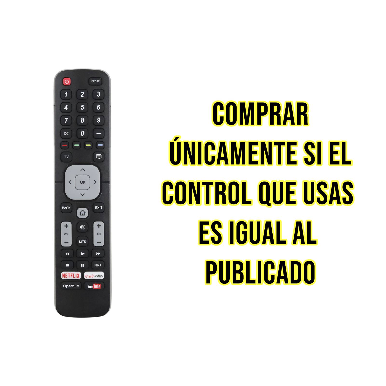 Control Remoto Sharp Smart Tv En2at27s Netflix Youtube Claro