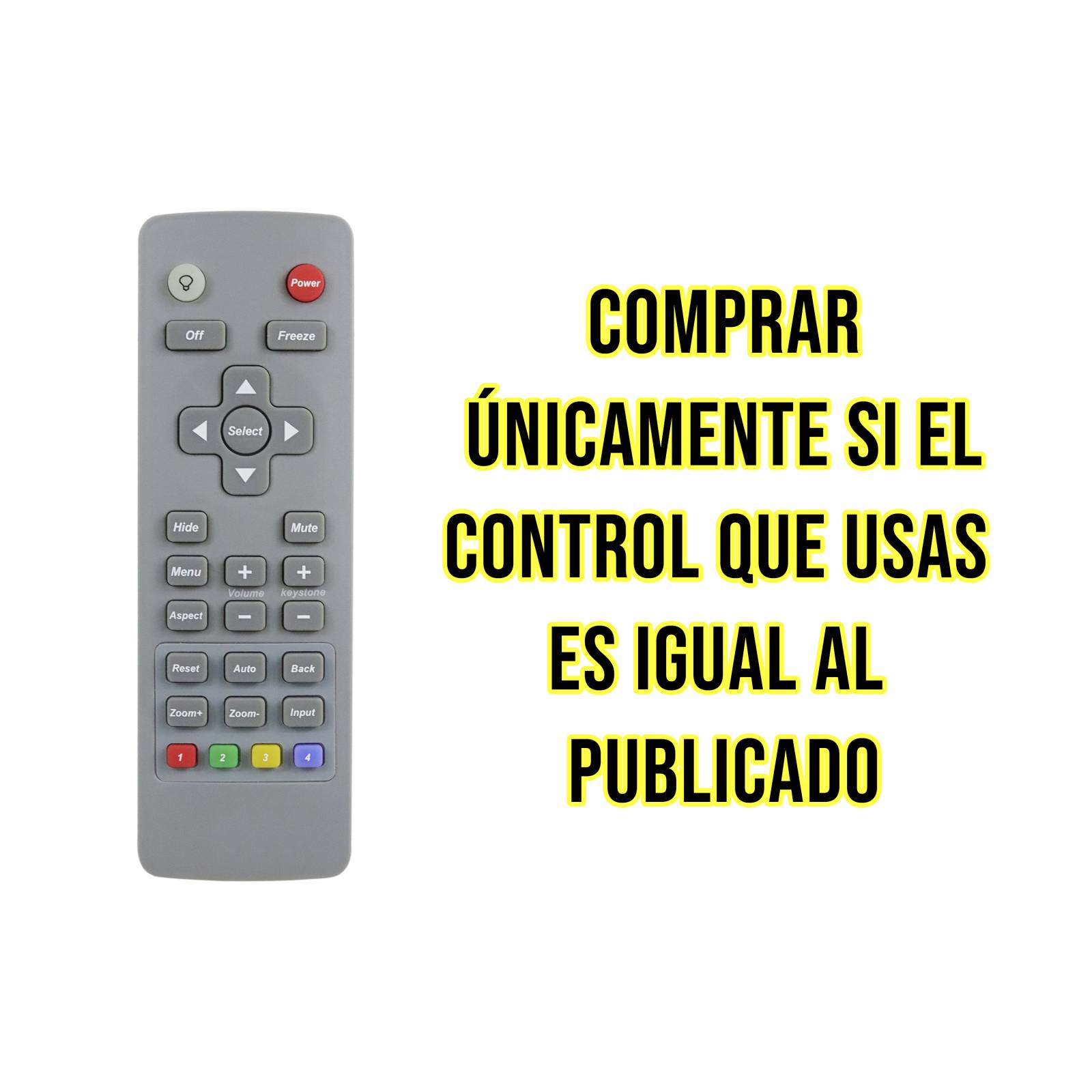 Control Remoto Universal Proyector Benq Epson Nec Casio Sony