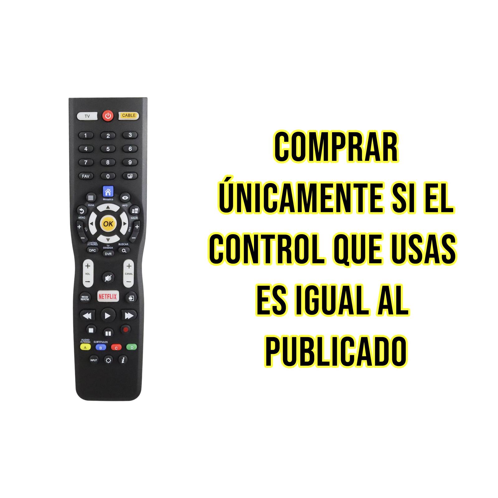 Control Remoto Izzi Modelo 2020 Netflix