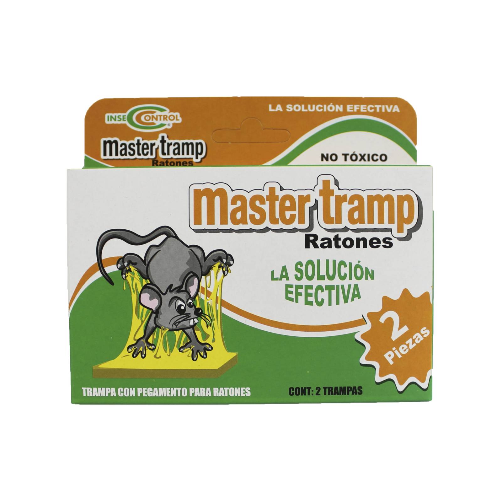 Trampa Adhesiva Pegamento Ratas Ratones Master Tramp 2 Pz