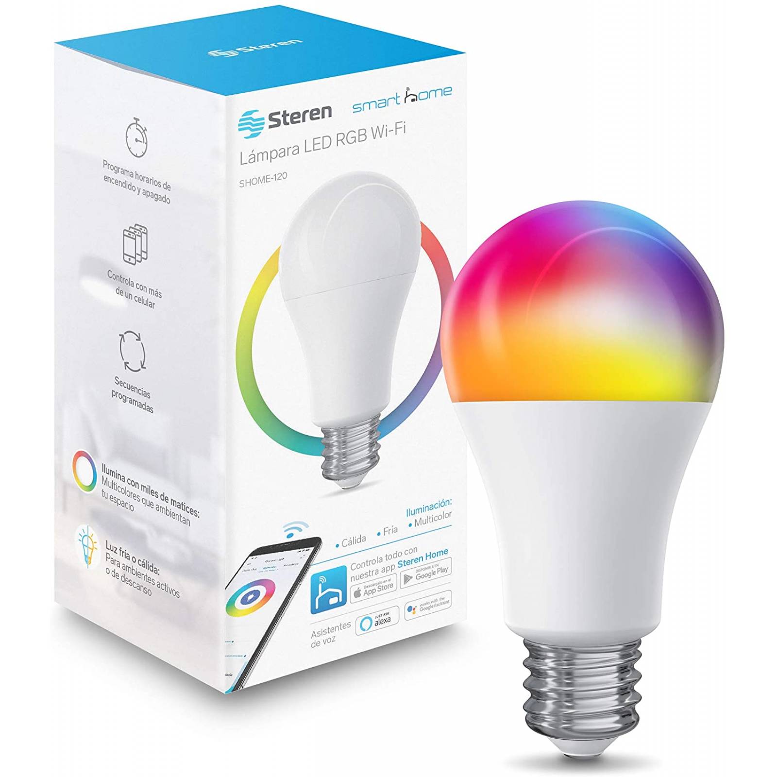 Foco LED Wi-Fi multicolor, de 10W