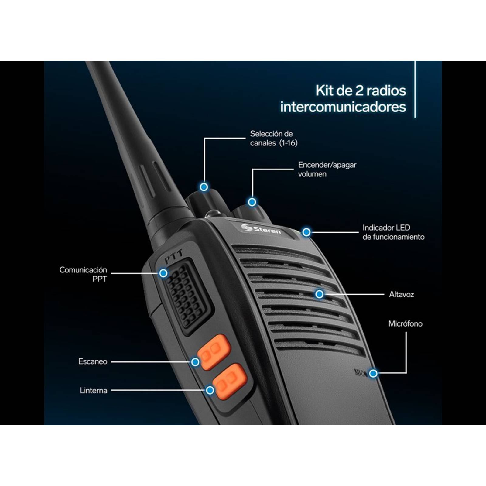 Juego de dos radios de 2 vias/ amateur D/3watts