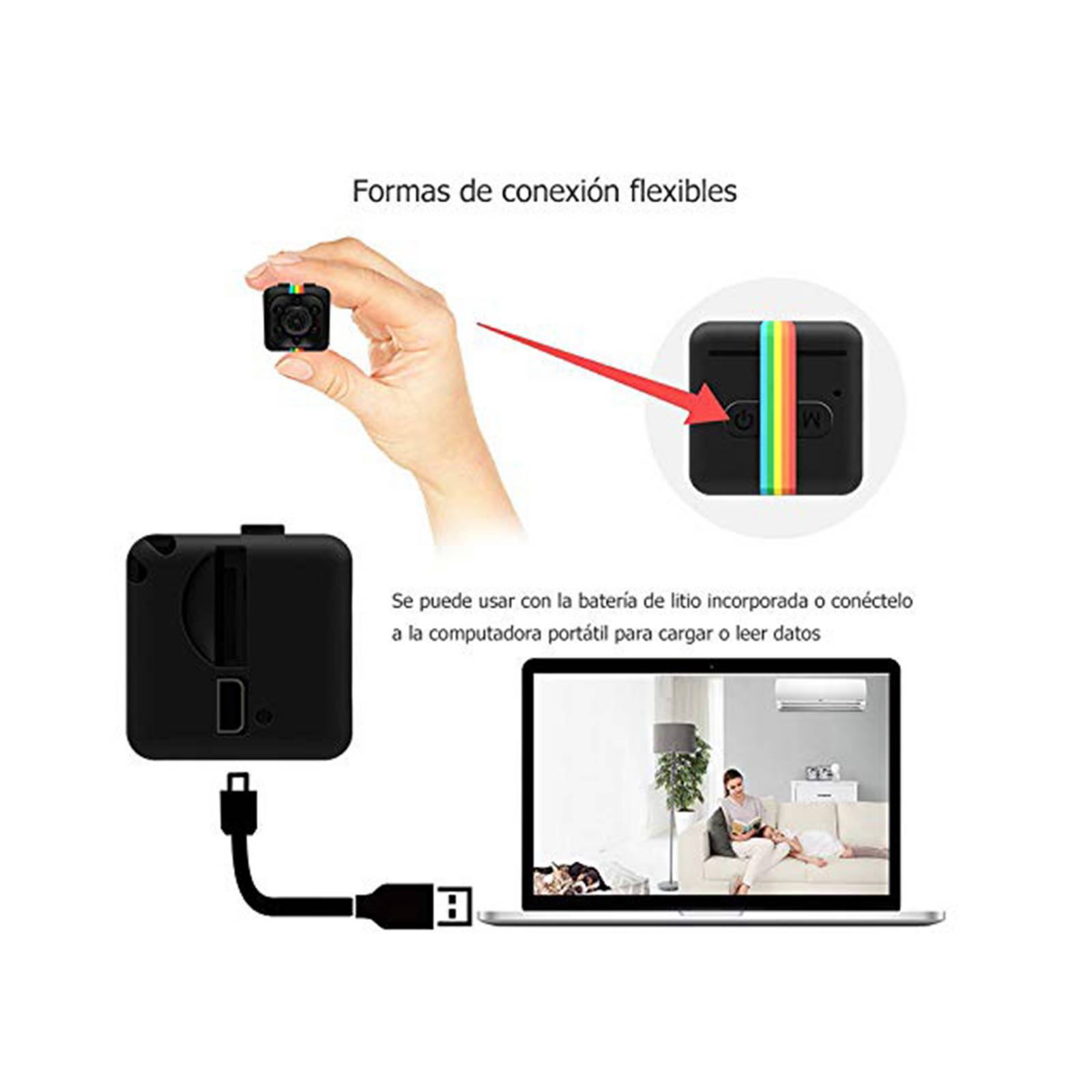 Mini Camara Espia Oculta Full Hd 1080p Detección Movimiento