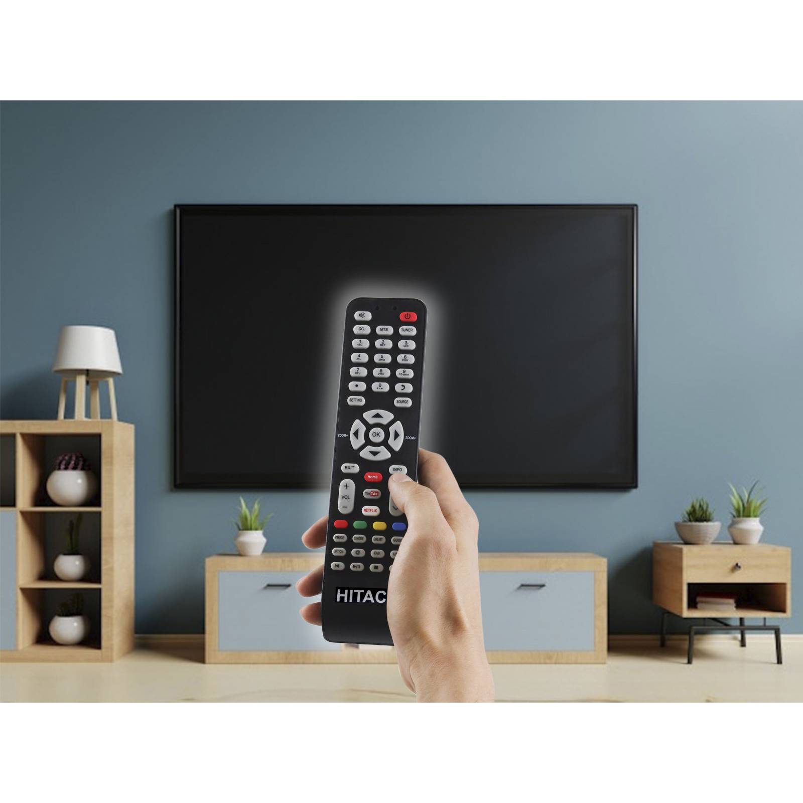 Control Remoto Hitachi Smart Tv 06-irpt49-crc199 Netflix