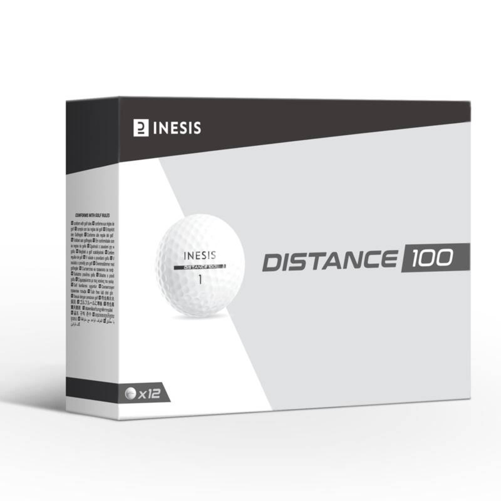 12 Bolas Pelotas Golf Inesis Control Suavidad Distance 100