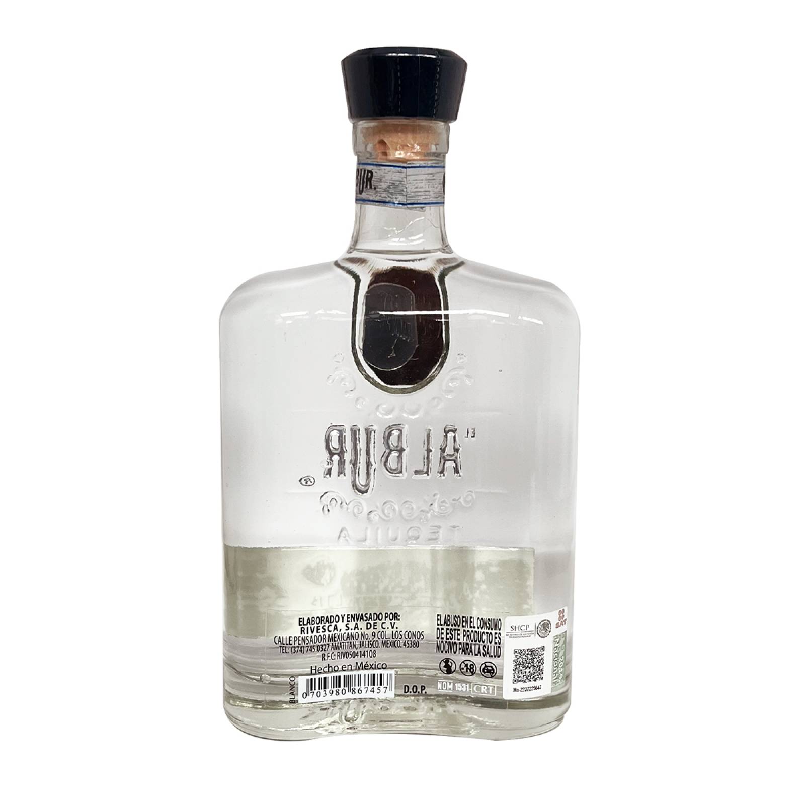 Tequila Artesanal El Albur Plata Premium 750 ml