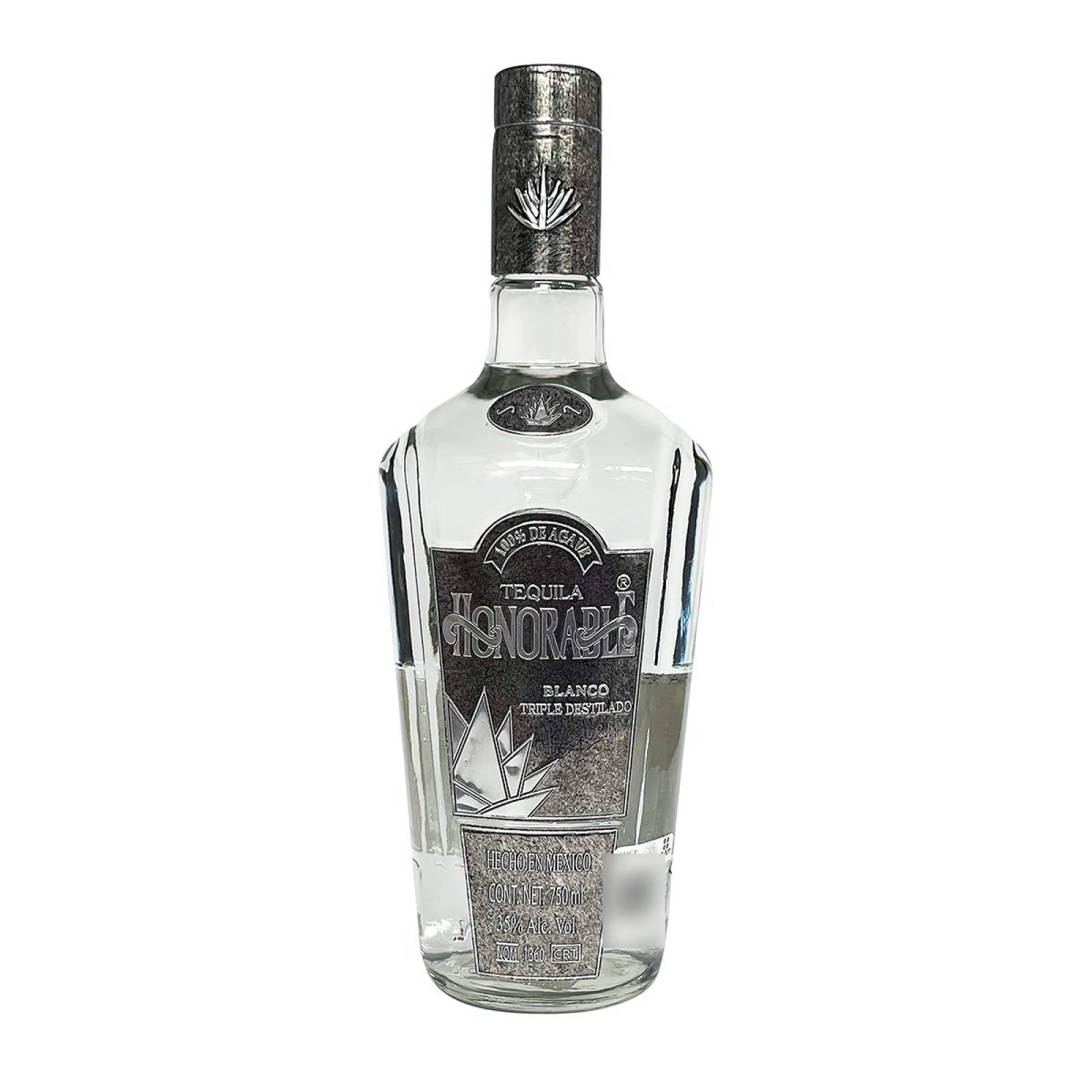 Tequila Artesanal Honorable Blanco Triple Destilado 750 ml