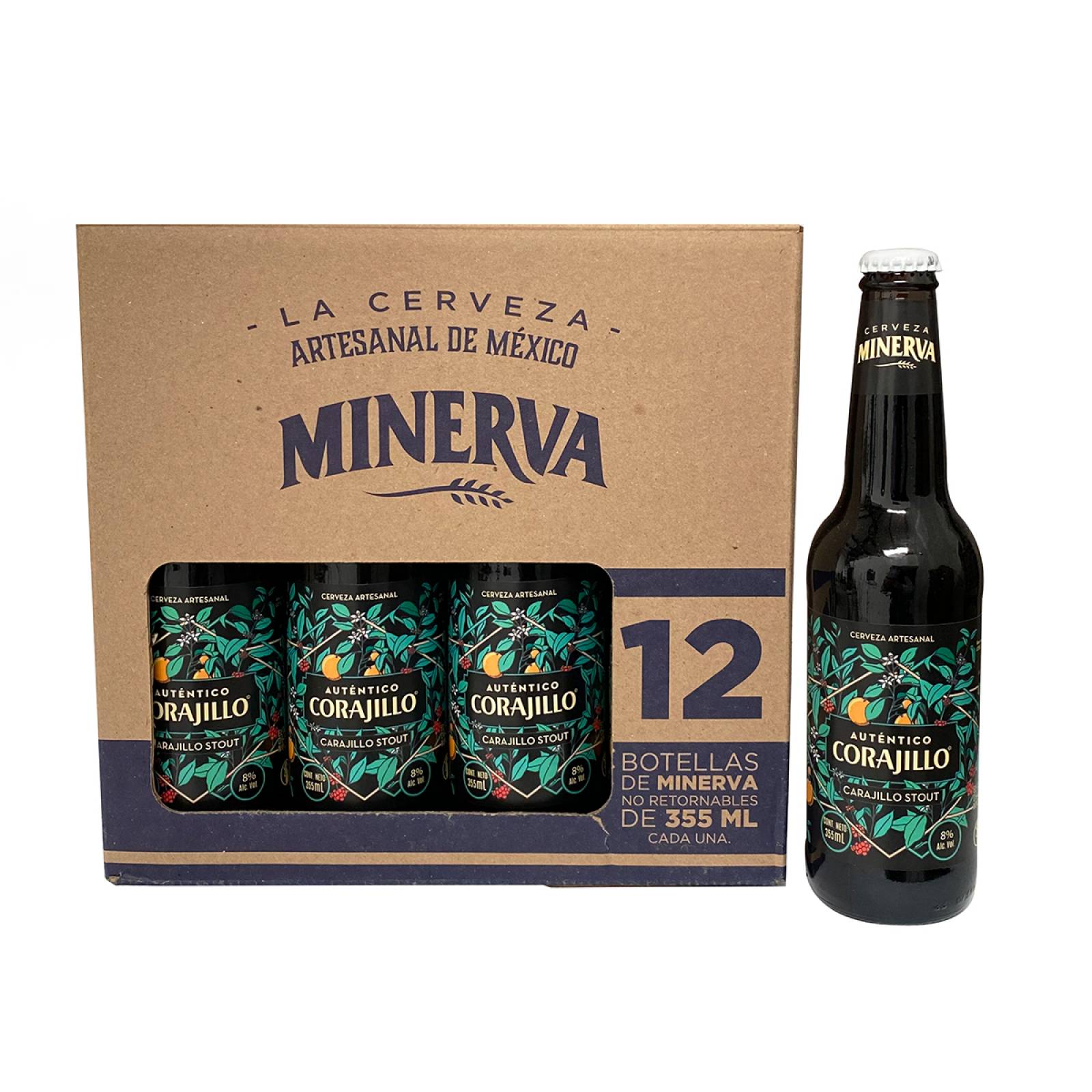 12 Pack Cerveza Artesanal Minerva Corajillo Stout 355 ml