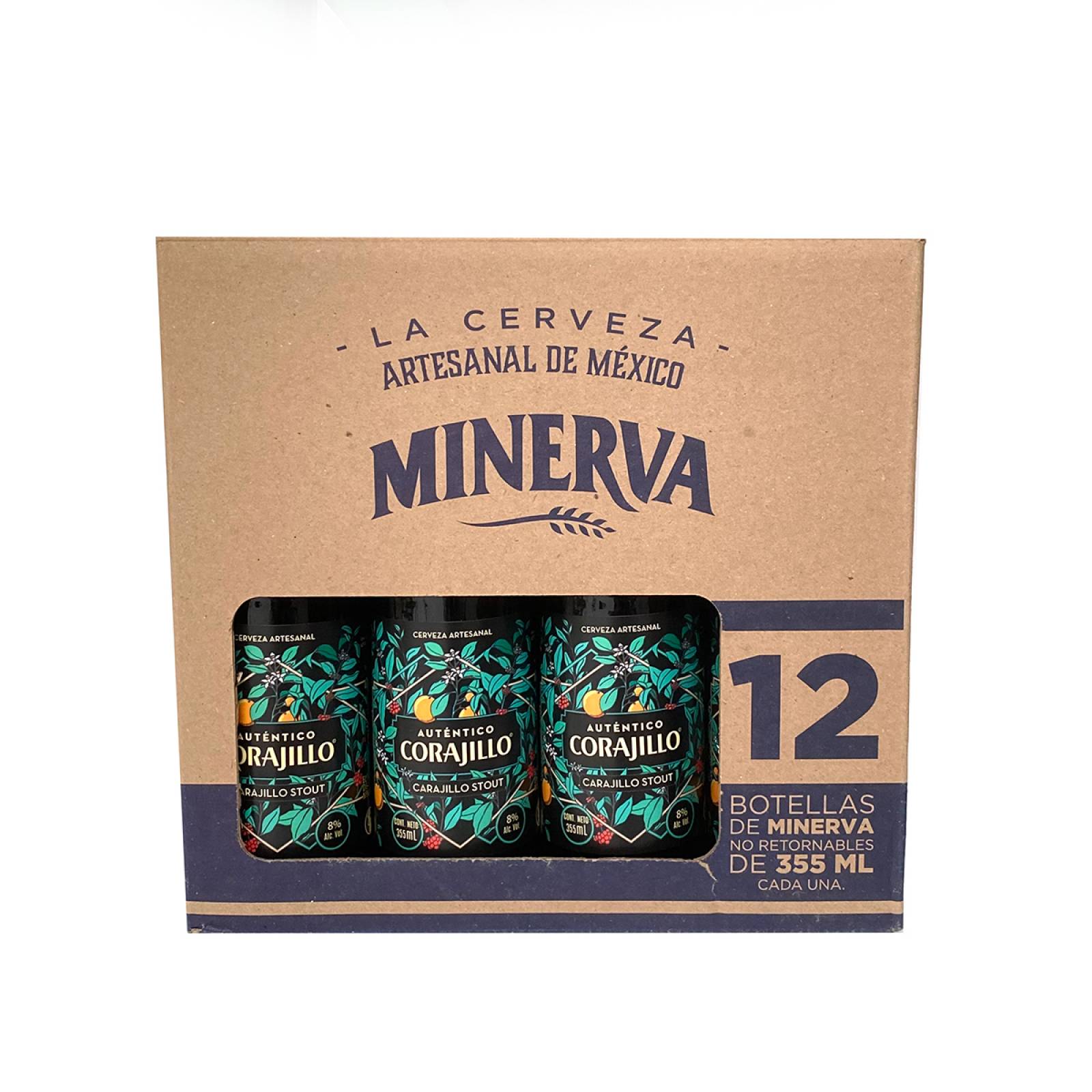 12 Pack Cerveza Artesanal Minerva Corajillo Stout 355 ml