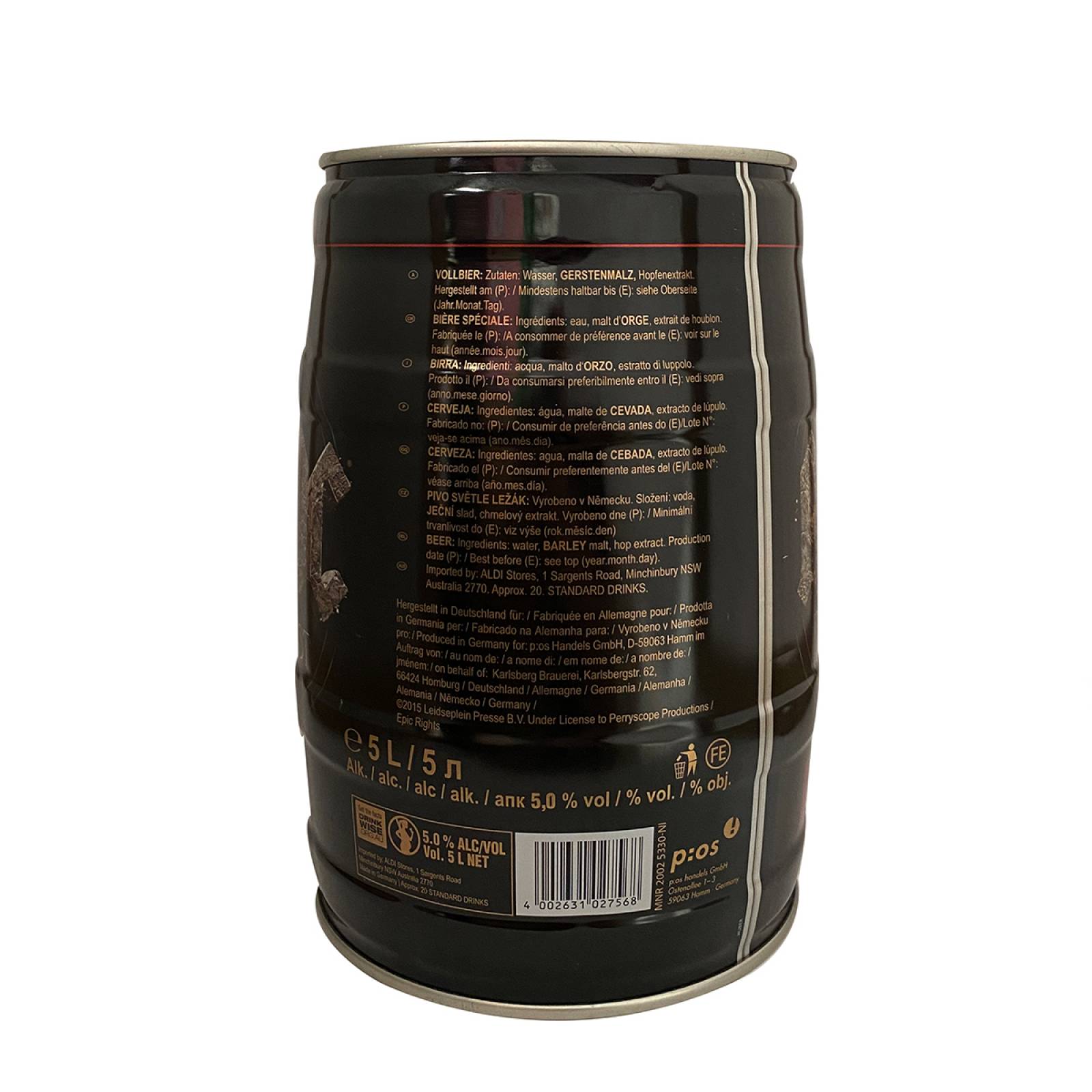 Cerveza Acdc Australian Hardbock Lata 5000 ml