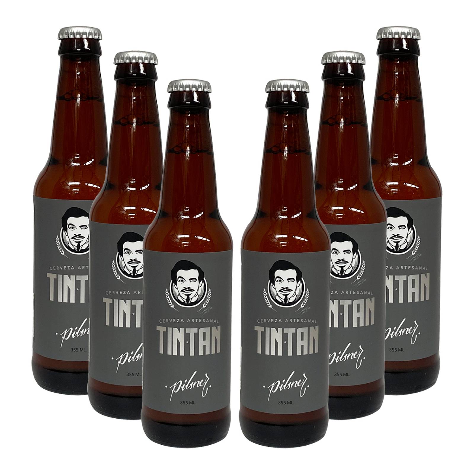 Six Pack Cerveza Artesanal Tin Tan Pilsner 355 ml