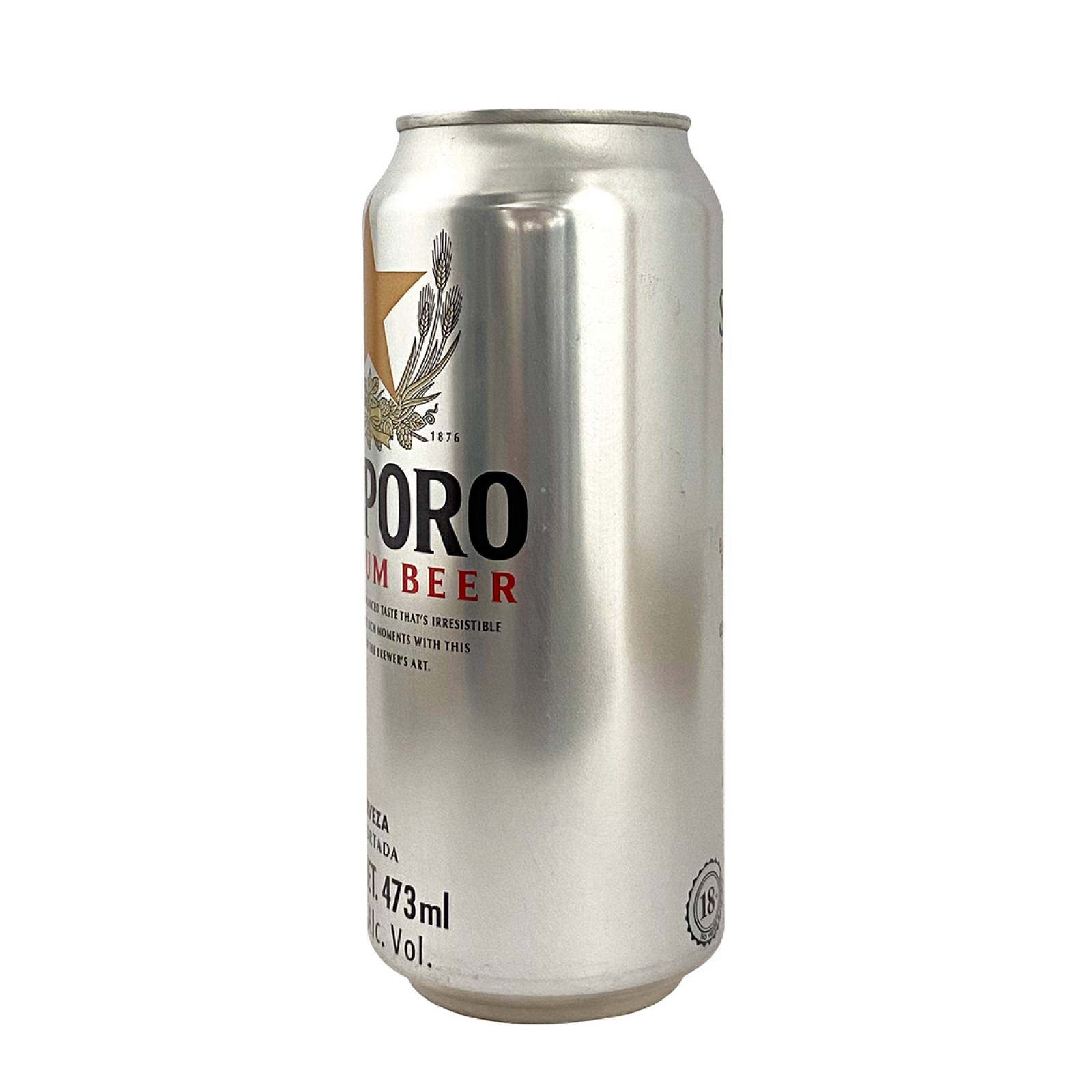 Six Pack Cerveza Sapporo Premium Lata 473 ml