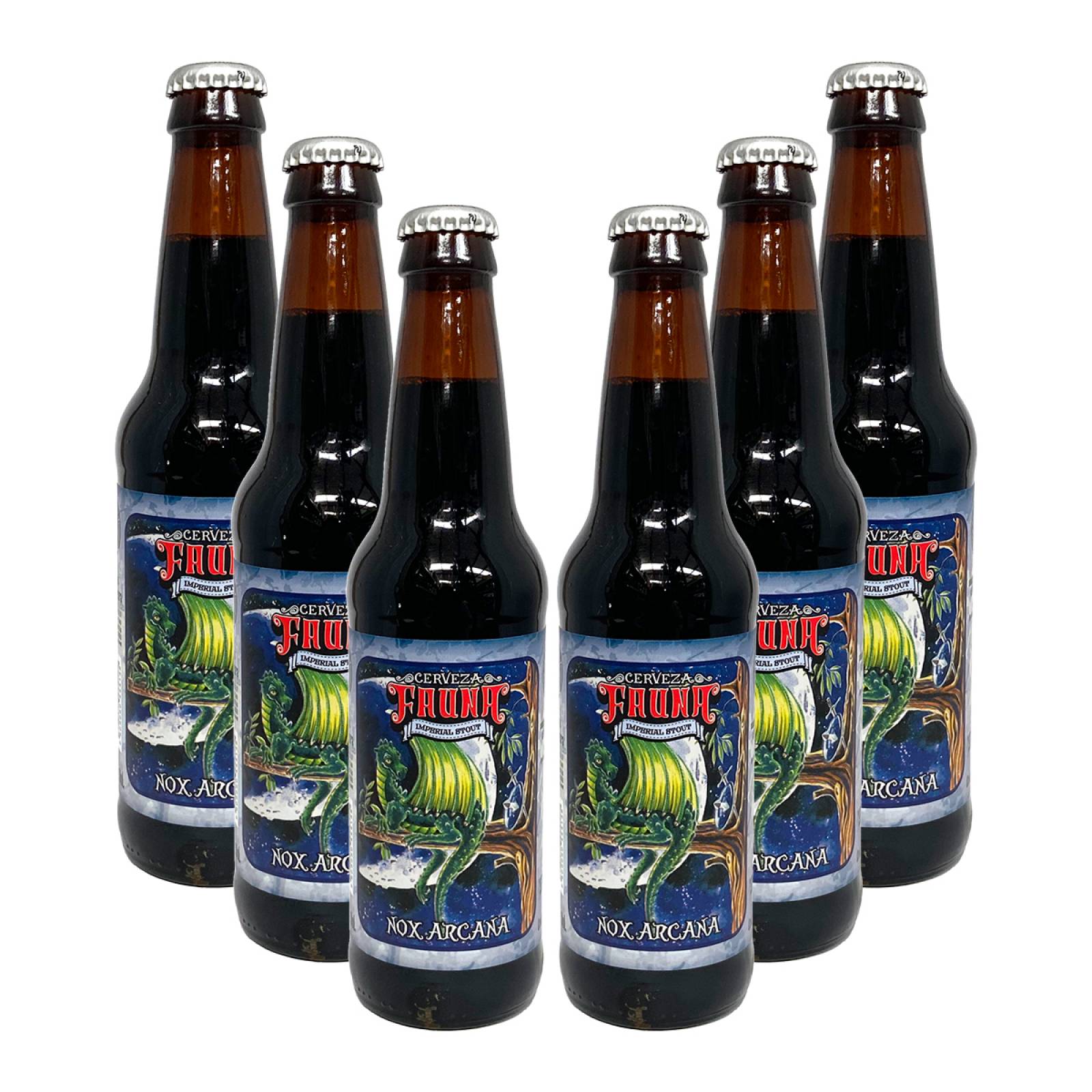 Six Pack Cerveza Artesanal Fauna Imperial Stout 355ml