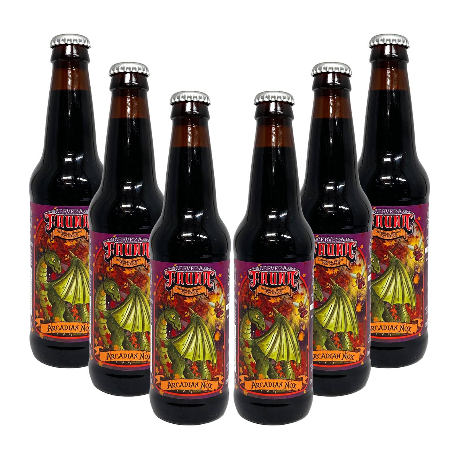 Six Pack Cerveza Artesanal Fauna Imperial Stout Con Maple