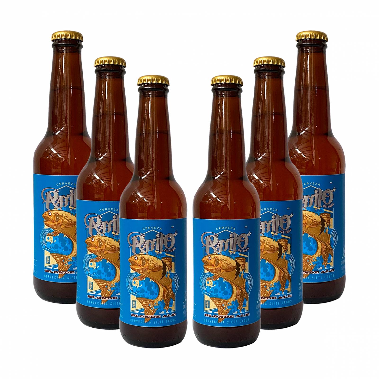 Six Pack Cerveza Artesanal Rayito De Tres Blonde Ale 355 Ml