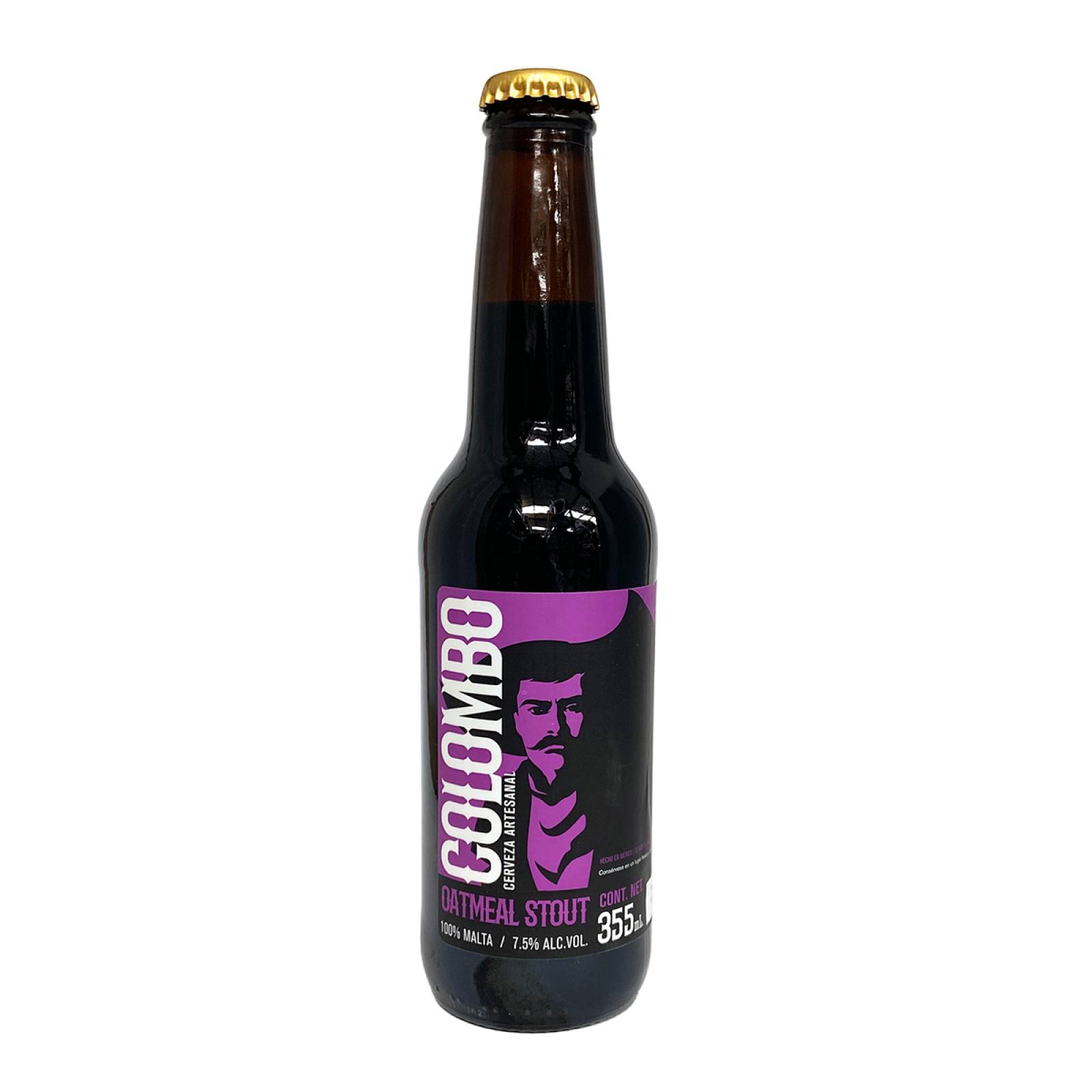 Six Pack Cerveza Artesanal Colombo Oatmeal Stout 355 ml