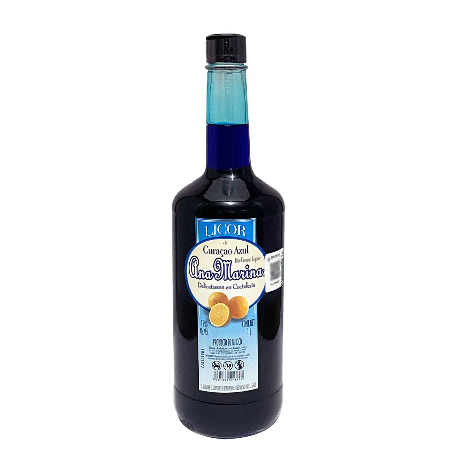 Tripack Licor de Curacao Azul Ana Marina 1L