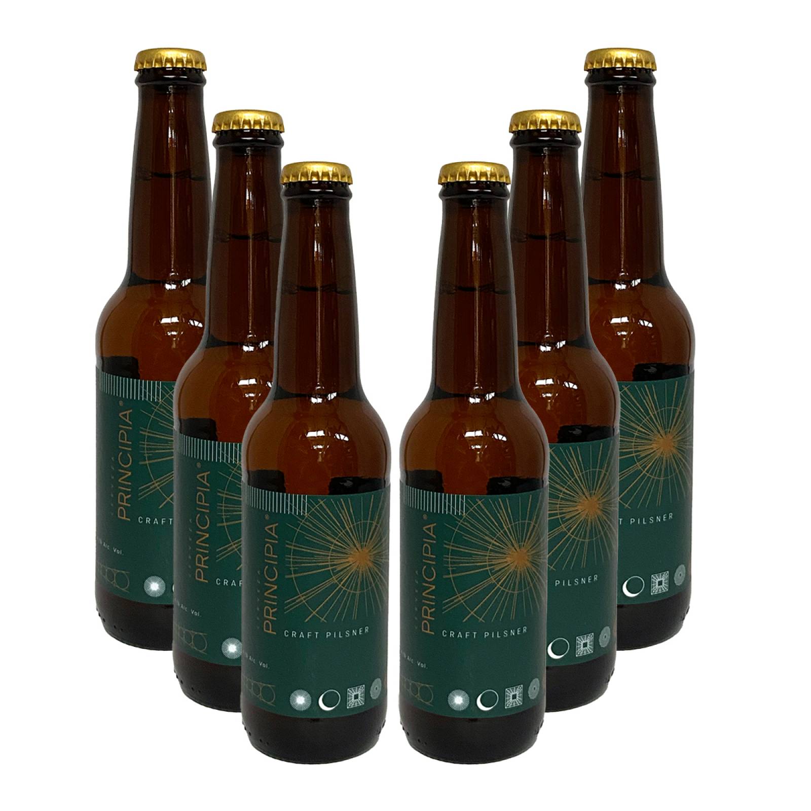 Six Pack Cerveza Artesanal Principia Craft Pilsner 355 ml