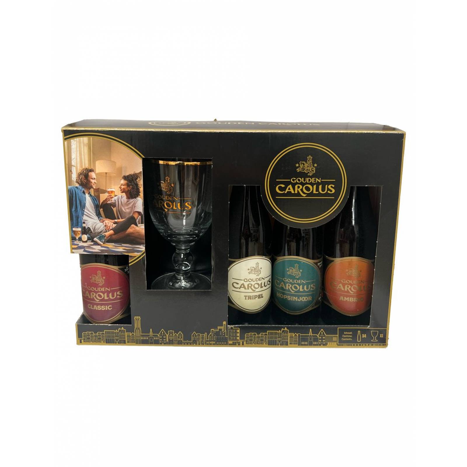 Four Pack Cerveza Gouden Carolus 330 Ml Con Vaso